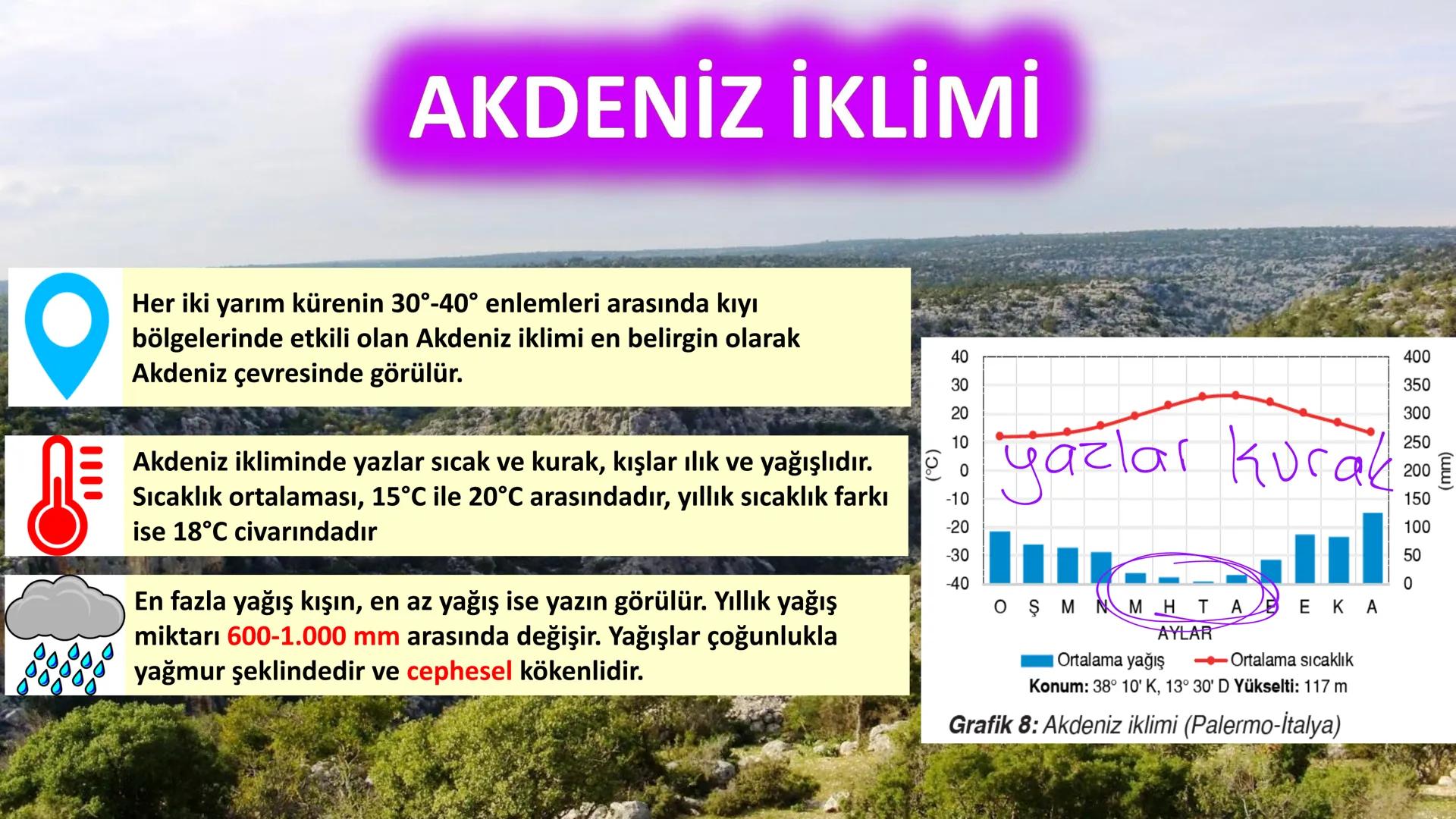# DÜNYA'DAKI İKLIM TİPLERİ Geniş bir alanda uzun yıllar boyunca görülen atmosfer olaylarının ortalama durumuna
iklim denir.
Dünya'nın hemen