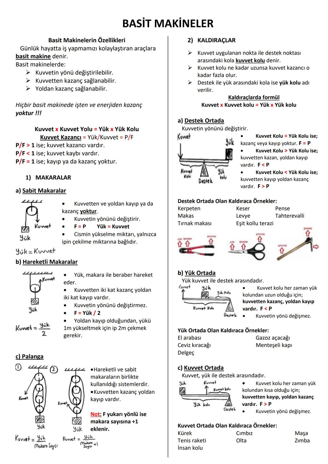 3) EĞİK DÜZLEM
Cisimleri yukarı çıkarmayı kolaylaştıran yatay düzeye
eğik düzlem denir. (Rampa)
Kuvvet Yolu
Yük Yolu
Pxh=Fxl (Pahalı Fil)