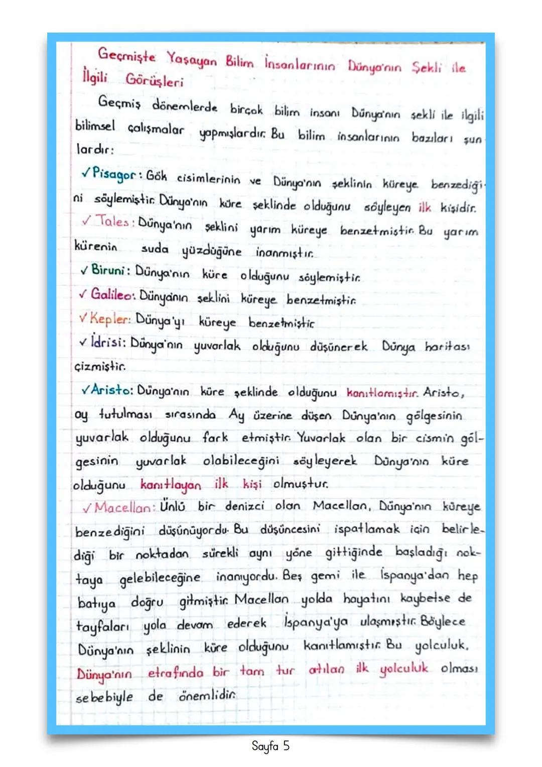 # FEN BİLİMLERİ
# 3
# Özet Defteri # 1. ÜNİTE: GEZE GENİMİZİ TANIYALIM
DÜNYA'NIN ŞEKLİ
Dünya, güneş sistemimizdeki gezegenlerden biridir