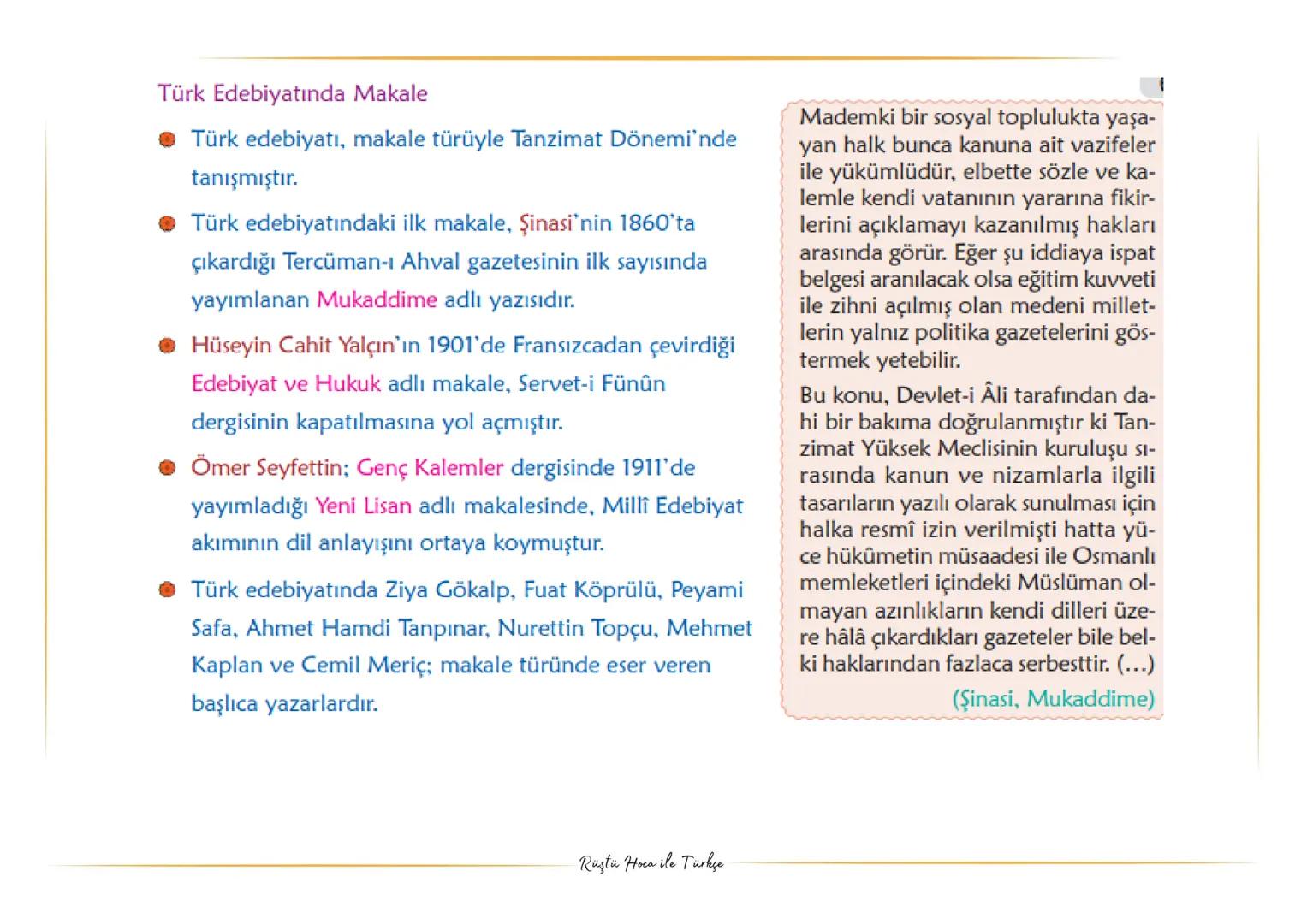 # 11.SINIF
# MAKALE
* Rustu Hoca ile Turkce GAZETE ÇEVRESİNDE GELİŞEN METİNLER
Makale
Belli bir görüş veya düşünceyi kanıt göstererek is