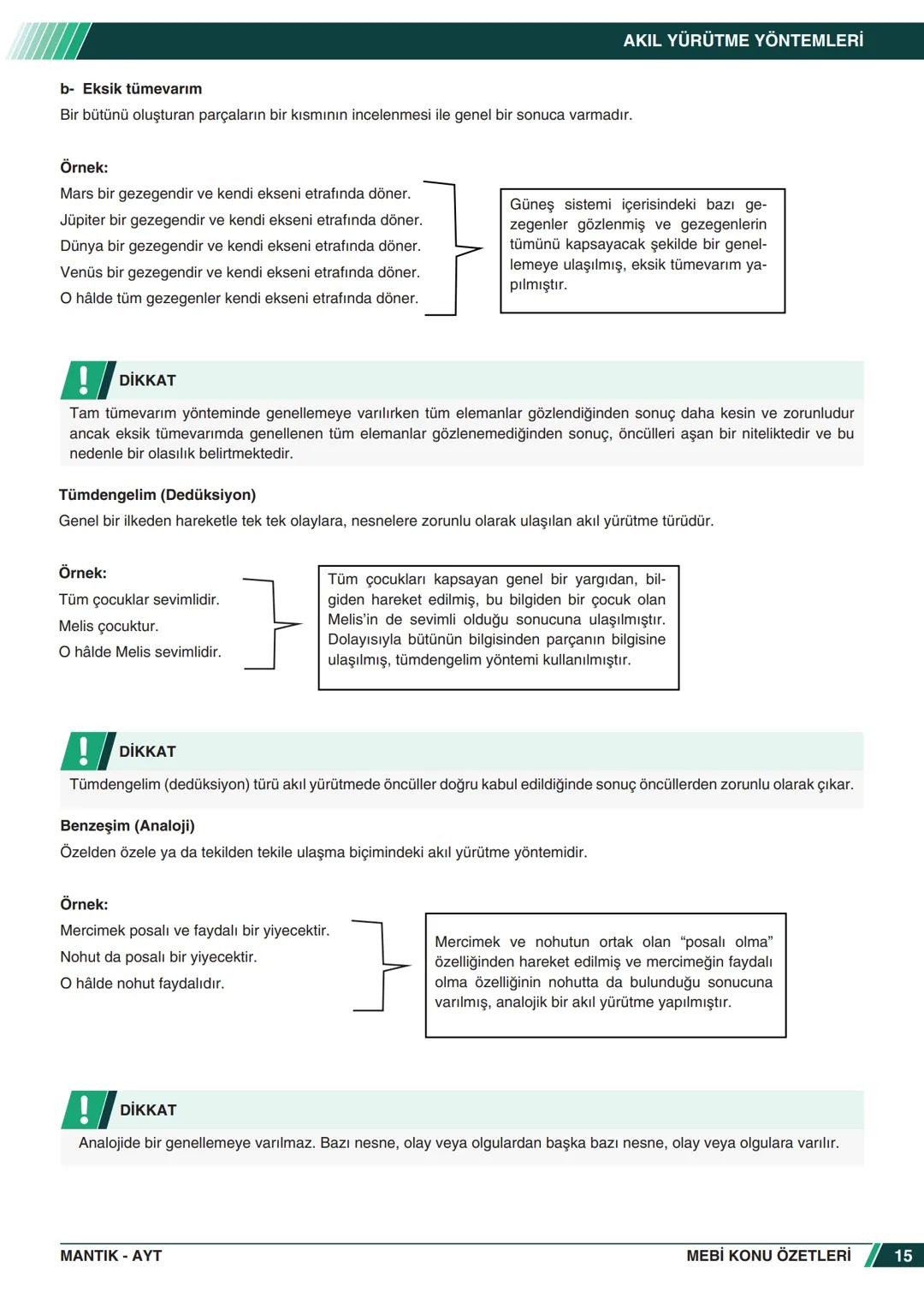 ***
*****
UMHURİYETI MILLI EG
*
*
ORTAÖĞRETİм
GENEL MÜDÜRLÜĞÜ
Aa
B
MEBİ
KONU ÖZETLERİ
MANTIK
ABC
JT 202
AYT
Zengin ve Anlaşılır İçeri