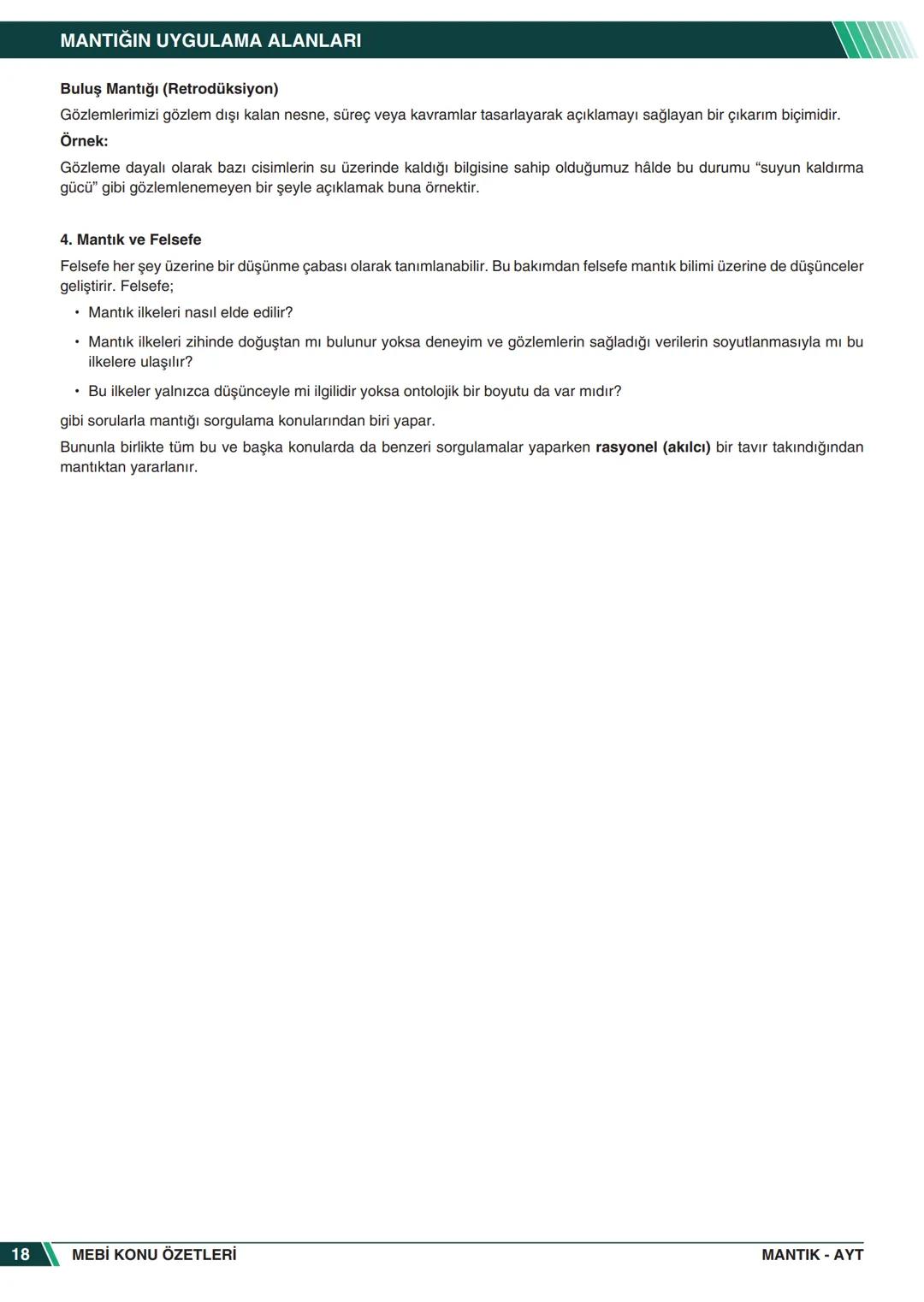 ***
*****
UMHURİYETI MILLI EG
*
*
ORTAÖĞRETİм
GENEL MÜDÜRLÜĞÜ
Aa
B
MEBİ
KONU ÖZETLERİ
MANTIK
ABC
JT 202
AYT
Zengin ve Anlaşılır İçeri