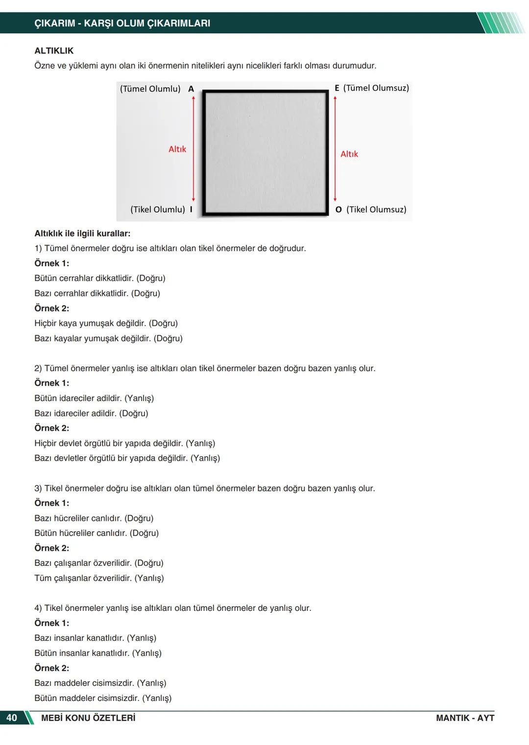 ***
*****
UMHURİYETI MILLI EG
*
*
ORTAÖĞRETİм
GENEL MÜDÜRLÜĞÜ
Aa
B
MEBİ
KONU ÖZETLERİ
MANTIK
ABC
JT 202
AYT
Zengin ve Anlaşılır İçeri