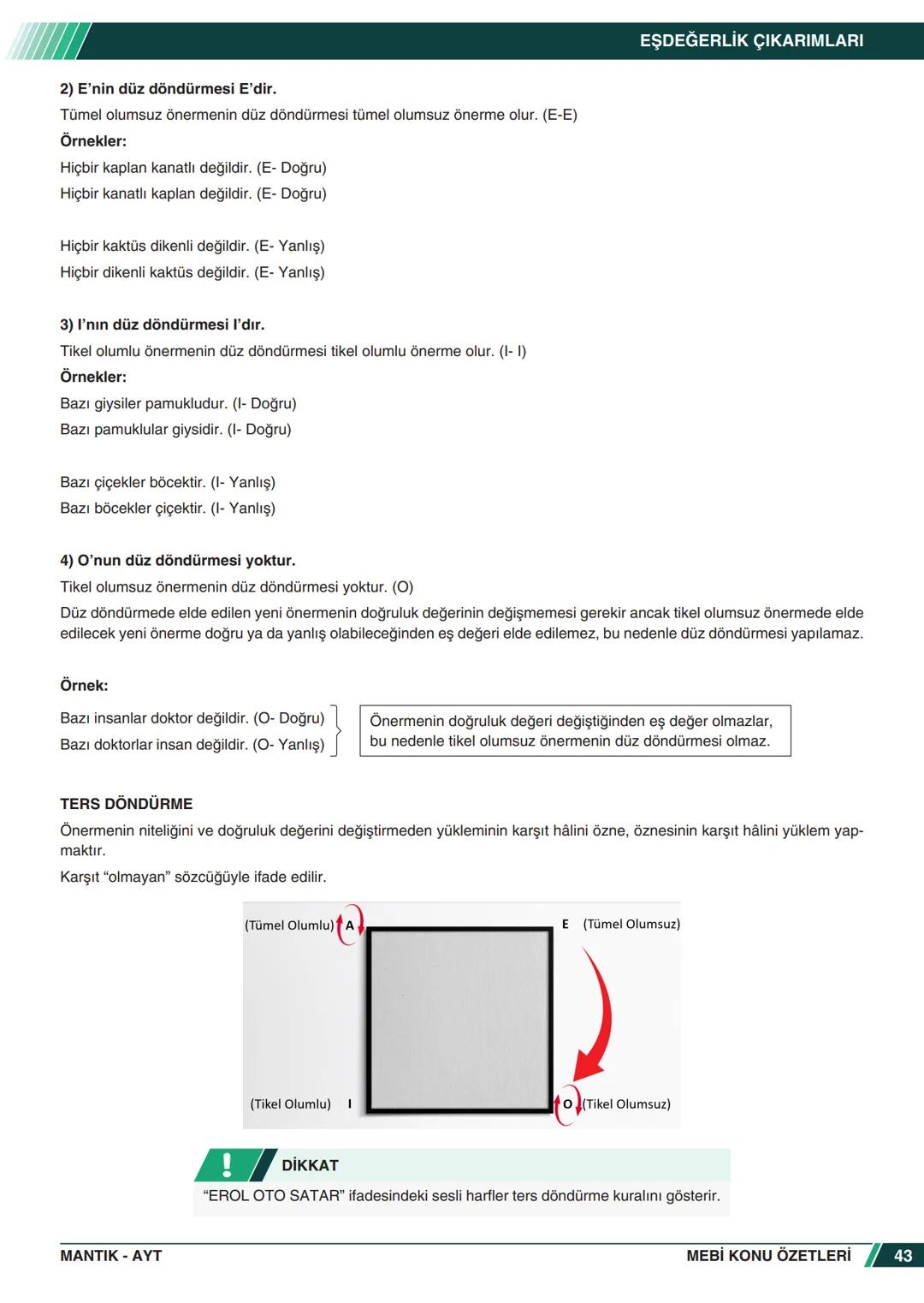 ***
*****
UMHURİYETI MILLI EG
*
*
ORTAÖĞRETİм
GENEL MÜDÜRLÜĞÜ
Aa
B
MEBİ
KONU ÖZETLERİ
MANTIK
ABC
JT 202
AYT
Zengin ve Anlaşılır İçeri