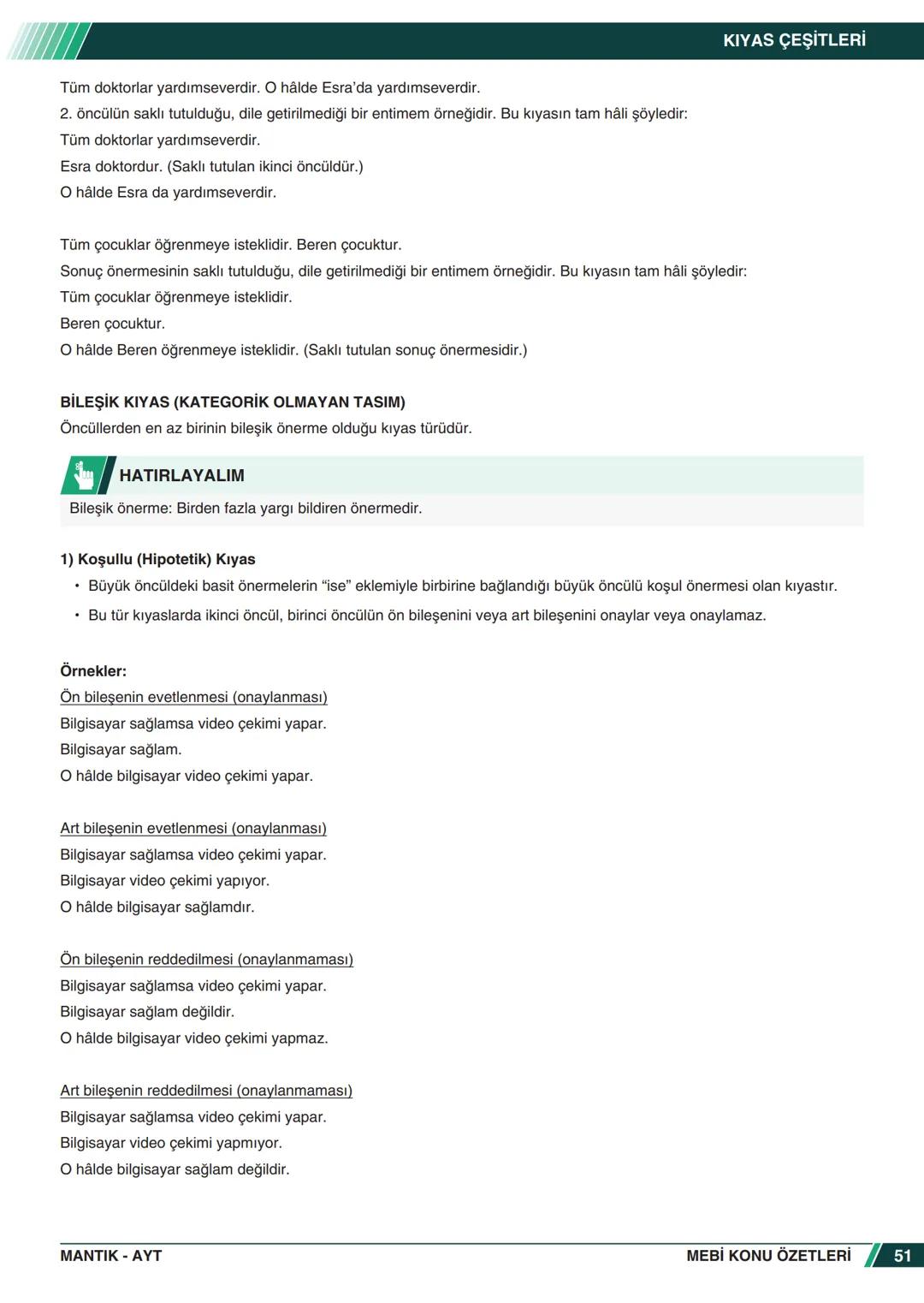 ***
*****
UMHURİYETI MILLI EG
*
*
ORTAÖĞRETİм
GENEL MÜDÜRLÜĞÜ
Aa
B
MEBİ
KONU ÖZETLERİ
MANTIK
ABC
JT 202
AYT
Zengin ve Anlaşılır İçeri