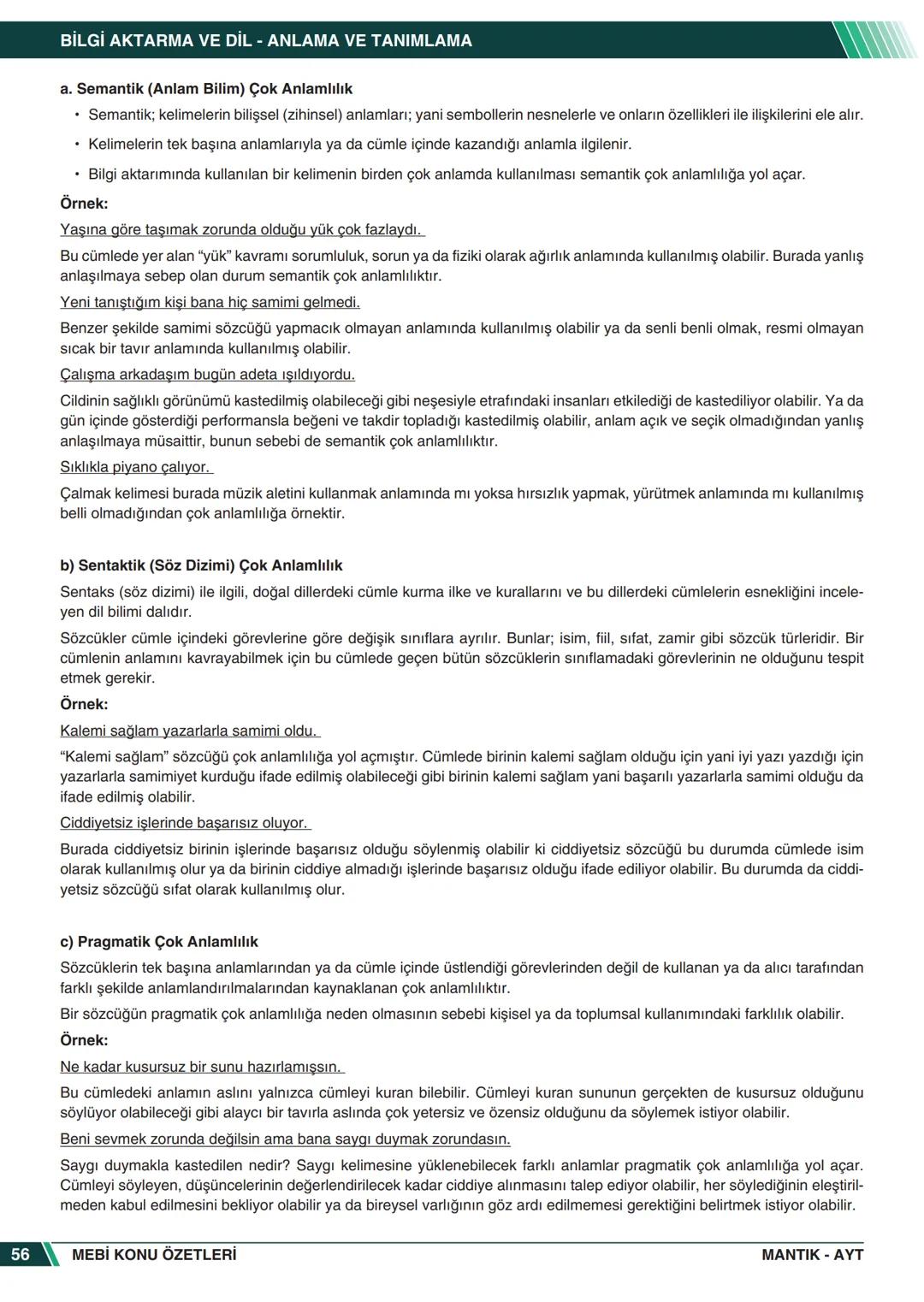 ***
*****
UMHURİYETI MILLI EG
*
*
ORTAÖĞRETİм
GENEL MÜDÜRLÜĞÜ
Aa
B
MEBİ
KONU ÖZETLERİ
MANTIK
ABC
JT 202
AYT
Zengin ve Anlaşılır İçeri