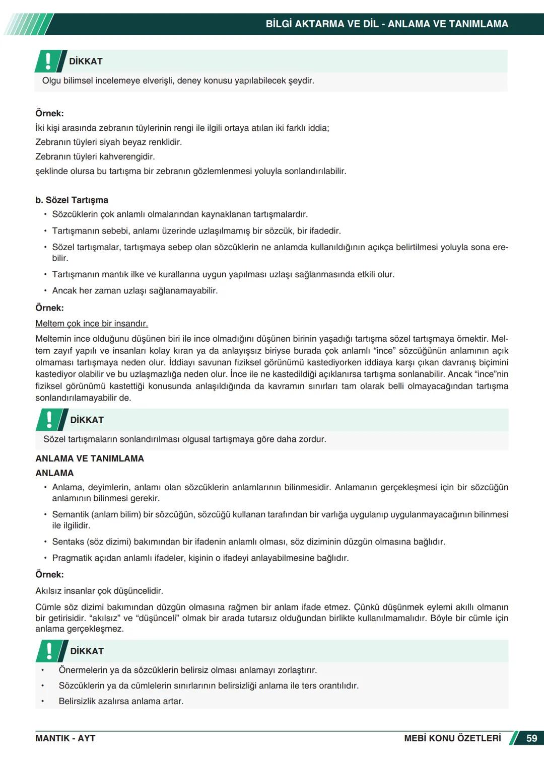 ***
*****
UMHURİYETI MILLI EG
*
*
ORTAÖĞRETİм
GENEL MÜDÜRLÜĞÜ
Aa
B
MEBİ
KONU ÖZETLERİ
MANTIK
ABC
JT 202
AYT
Zengin ve Anlaşılır İçeri