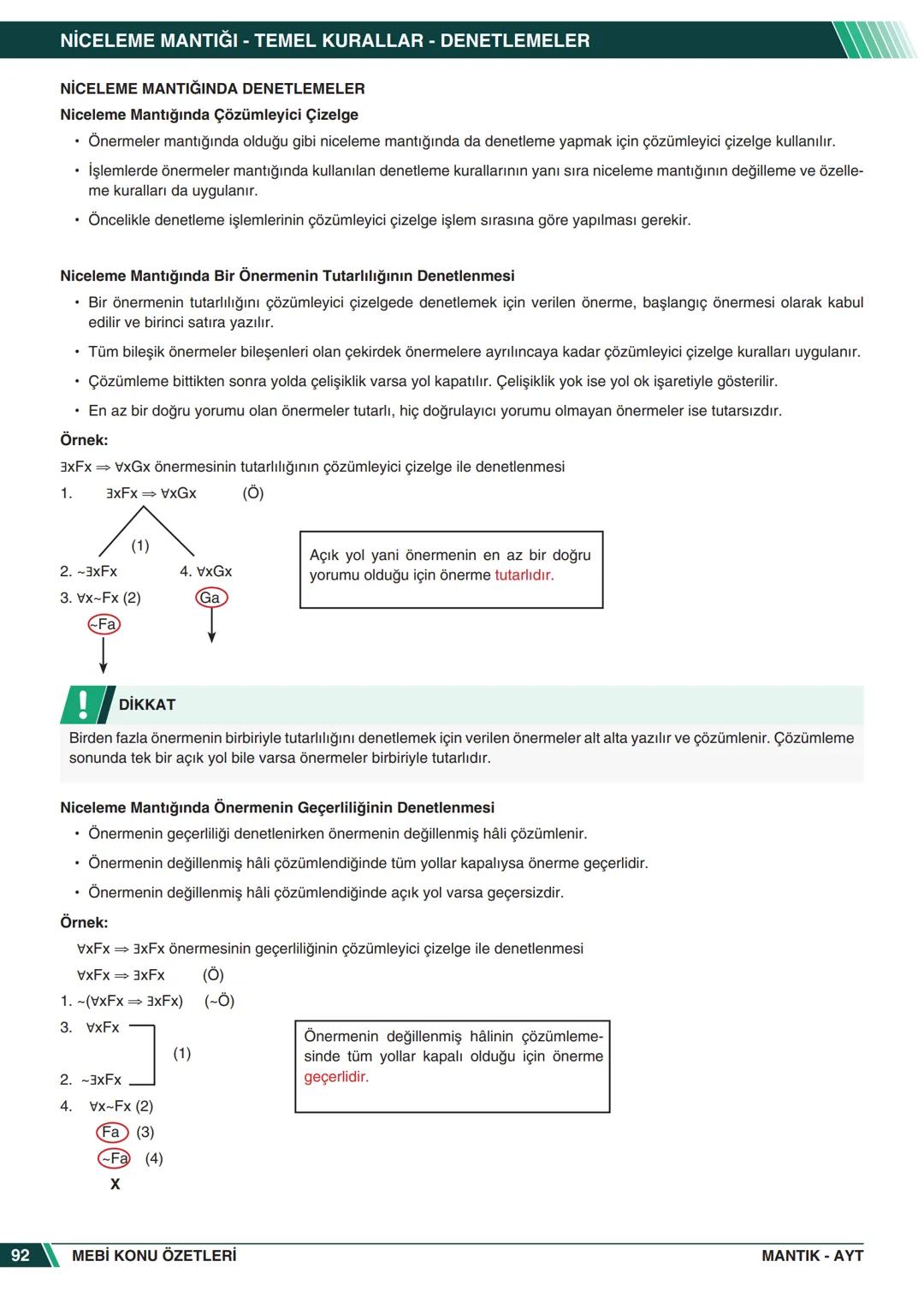 ***
*****
UMHURİYETI MILLI EG
*
*
ORTAÖĞRETİм
GENEL MÜDÜRLÜĞÜ
Aa
B
MEBİ
KONU ÖZETLERİ
MANTIK
ABC
JT 202
AYT
Zengin ve Anlaşılır İçeri