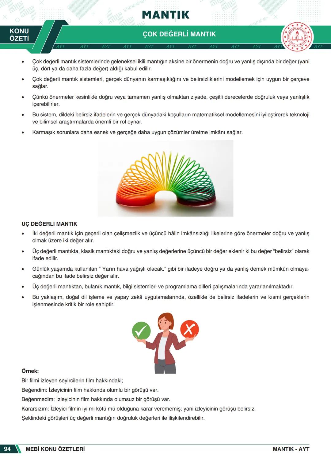 ***
*****
UMHURİYETI MILLI EG
*
*
ORTAÖĞRETİм
GENEL MÜDÜRLÜĞÜ
Aa
B
MEBİ
KONU ÖZETLERİ
MANTIK
ABC
JT 202
AYT
Zengin ve Anlaşılır İçeri