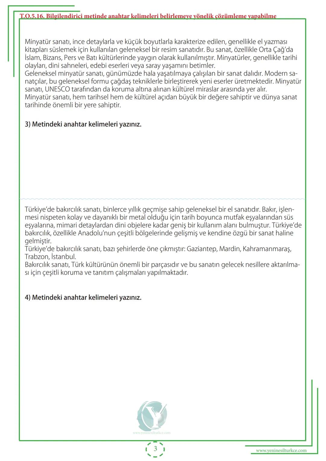 2024-2025
EĞİTİM-ÖĞRETİM YILI
5.SINIF 2.DÖNEM 1.YAZILI
HAZIRLIK
ÇALIŞMA FASİKÜLÜ
YENİ MAARİF
MODEL
(Yunus YÜCEL)
www.yeninesilturkce.com
ta