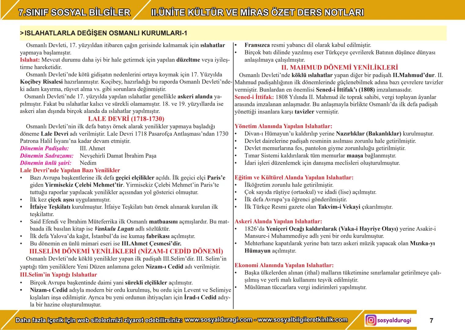 7.SINIF SOSYAL BİLGİLER
II. ÜNİTE KÜLTÜR VE MİRAS ÖZET DERS NOTLARI
> BİR DEVLET DOĞUYOR-1
Anadolu Selçuklu Devleti ile Moğollar arasında 12