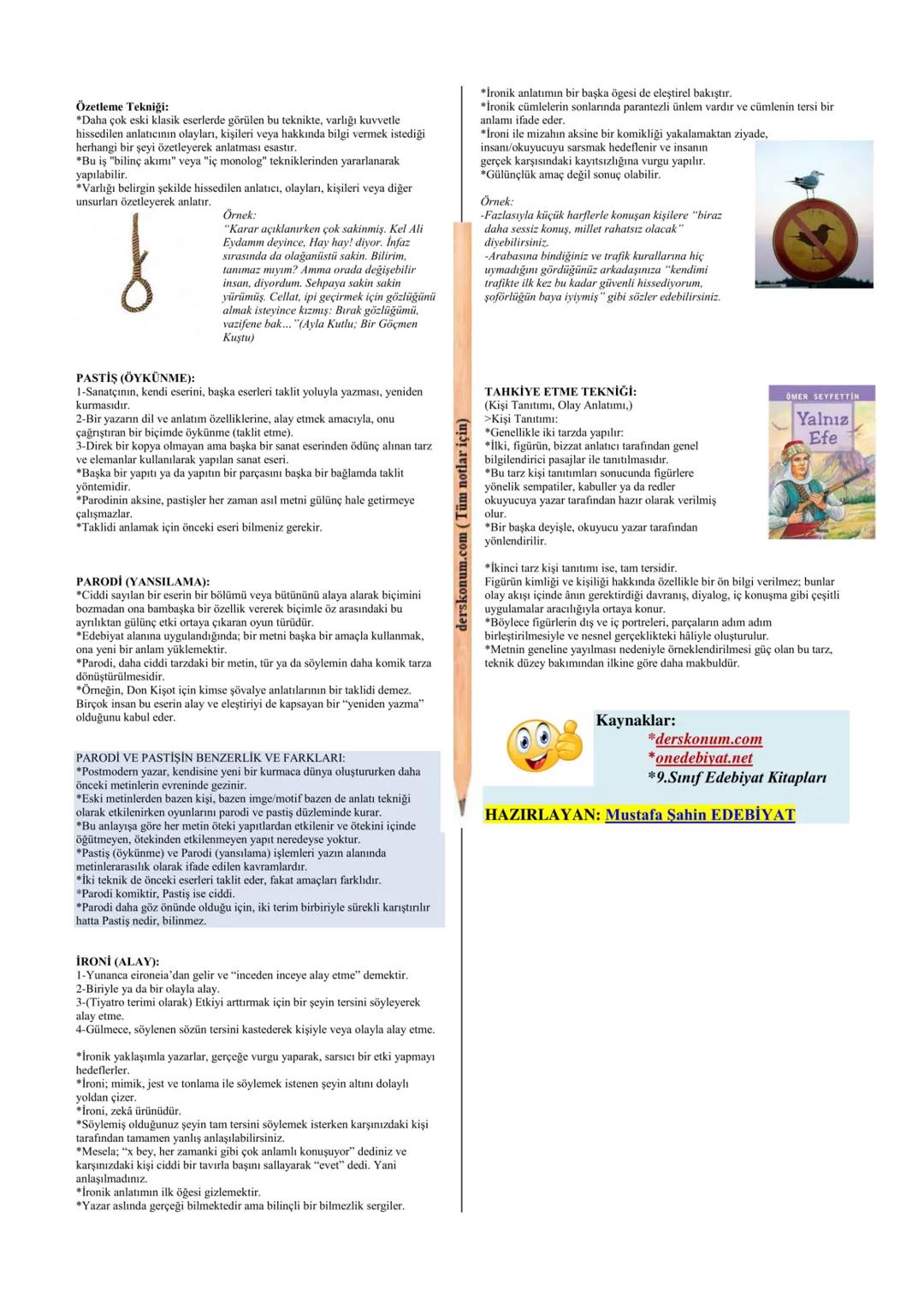 derskonum.com
12.SINIF TÜRK DİLİ VE EDEBİYATI ROMAN ÜNİTESİ KONU ANLATIMI Mustafa Şahin EDEBİYAT
Ünite / PDF içeriği:
1-Genel Hatırlatma Bi