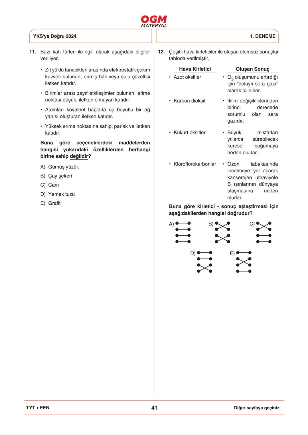 *
***
*
T.C. MİLLÎ EĞİTİM BAKANLIĞI
ORTAÖĞRETİM GENEL MÜDÜRLÜĞÜ
TYT
YKS'YE DOĞRU 2024
Türkiye Geneli Çevrim İçi YKS Denemesi
25-28 Mayıs 202
