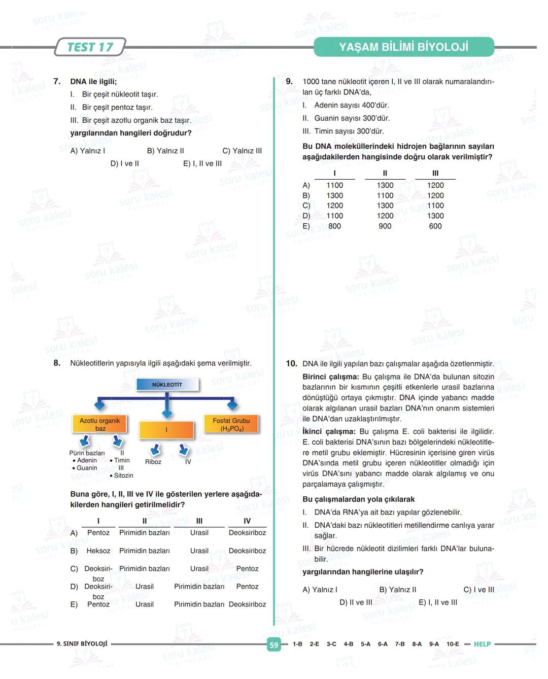 ADIM ADIM
FASİKÜL: İKÜL: 1
Ünite 1: YAŞAM BİLİMİ BİYOLOJİ
HEPSİNDEN
EĞİTİCİ
LISE
PAKETI
1 soru Kanes
=
1 kalesi
HELP
soru
SU
soru kalesi
ÜN