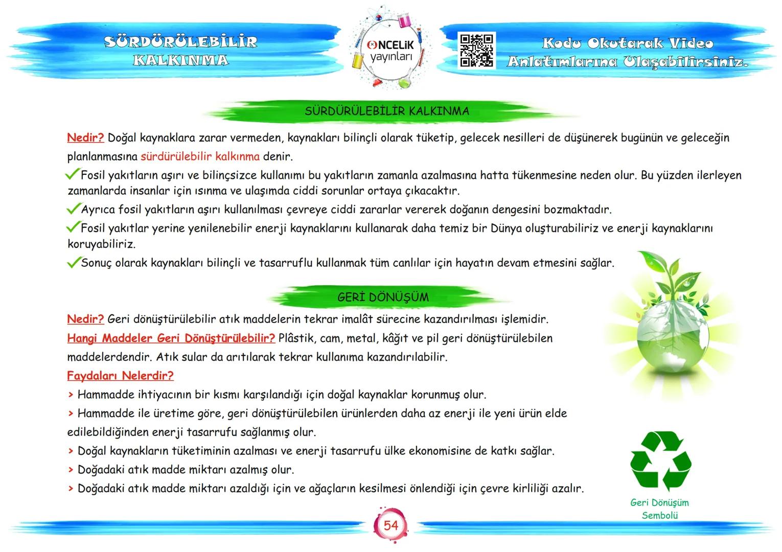 # 8. Sınıf
# Konu Anlatımları
6. Ünite
Enerji Dönüşümleri ve
Çevre Bilimi
ŞİRİN ALTINTAŞ
SÜLEYMAN ALTINTAŞ # BESİN ZİNCİRİ VE
ENERJİ AKIŞ