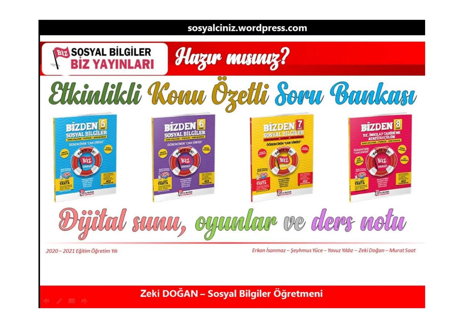 sosyalciniz.wordpress.com
# SOSYAL BİLGİLER 5
# ΜΕΖΟΡΟΤΑMYA
# UYGARLIKLARI
Konu + Soru + Ders Notu
Zeki DOĞAN - Sosyal Bilgiler Öğretmeni
Z
