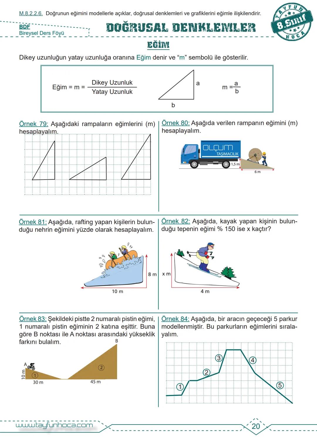 M.8.2.2.1. Birinci dereceden bir bilinmeyenli denklemleri çözer.
BDF
Bireysel Ders Föyü
ANAHTAR
DOĞRUSAL DENKLEMLER
1. Dereceden Bir Bil