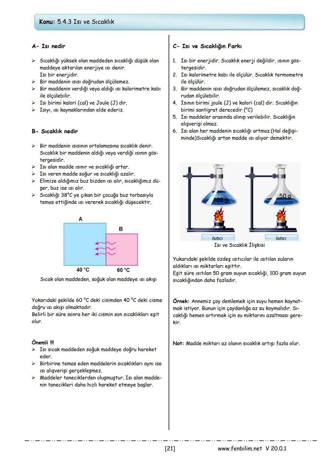 # 5.Sınıf Fen Bilimleri
## Ders Notları
Barış ZEREN
Fen Bilimleri Öğretmeni
www.fenbilim.net V 20.0.1 # 1.ÜNİTE: Güneş, Dünya ve Ay
Konu