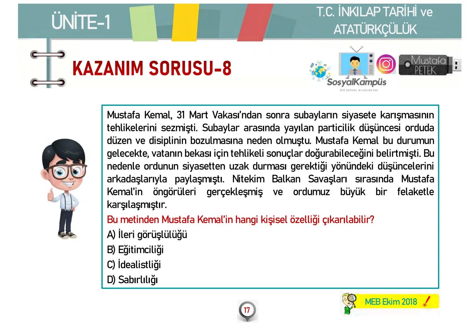 # LGS
2020-2021
# T.C. İNKILAP TARİHİ ve
ATATÜRKÇÜLÜK
- YENİ NESİL NOTLAR
- ETKİNLİK İÇERİKLİ
- SORU DESTEKLİ
- KAZANIM UYUMLU
<img src="