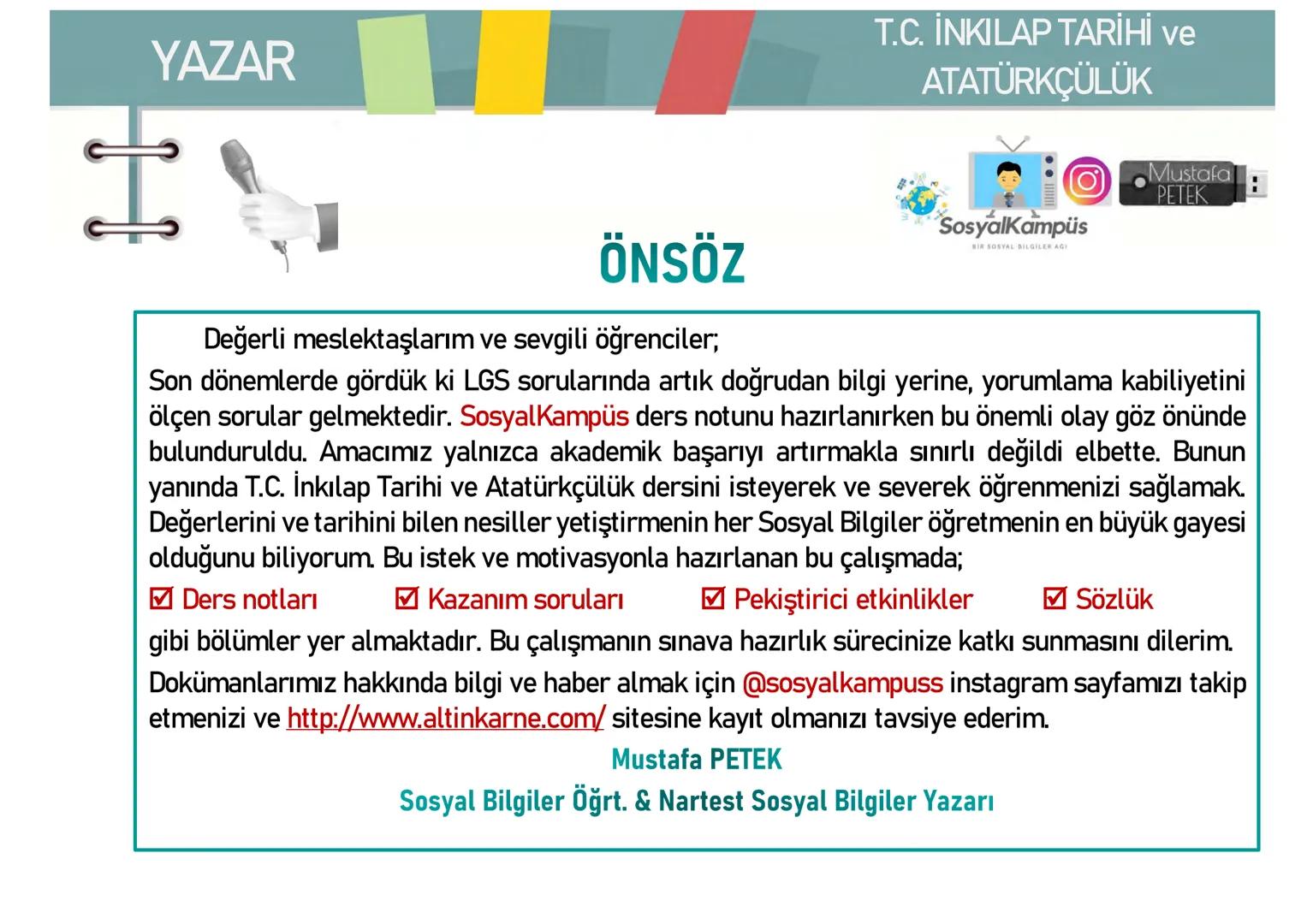 # LGS
2020-2021
# T.C. İNKILAP TARİHİ ve
ATATÜRKÇÜLÜK
- YENİ NESİL NOTLAR
- ETKİNLİK İÇERİKLİ
- SORU DESTEKLİ
- KAZANIM UYUMLU
<img src="