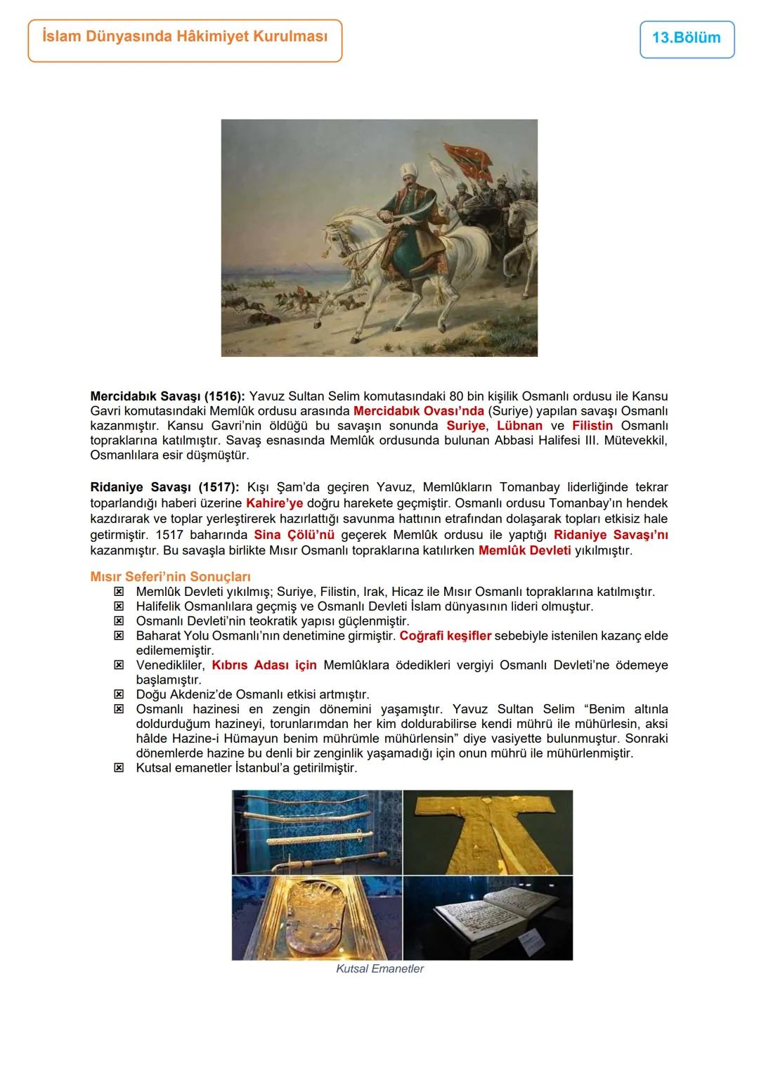 12.BÖLÜM
5.ÜNİTE: DÜNYA GÜCÜ OSMANLI (1453-1595)
1453-1520 Yılları Arası Osmanlı Siyasi Faaliyetleri/ İstanbul'un Fethi
Ünite Kazanımları
10