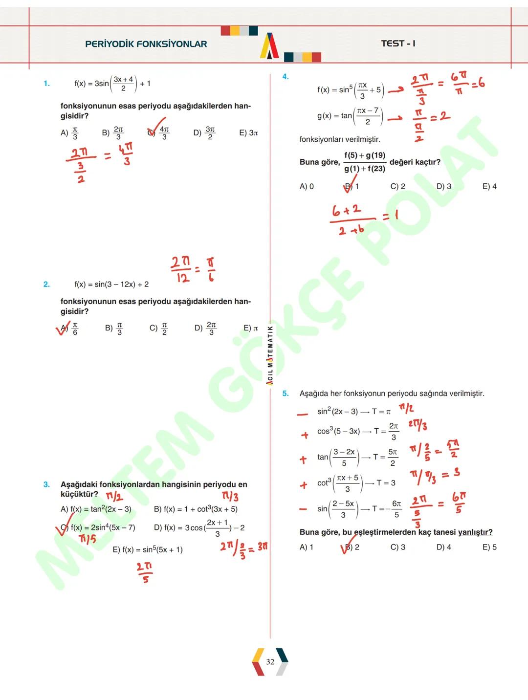 - ÜNİTE 1 -
# TRİGONOMETRİ
* Yönlü Açılar
* Açı Ölçü Birimleri
* Trigonometrik Fonksiyonlar
* Kosinüs Teoremi
* Sinüs Teoremi
* Trigonomet