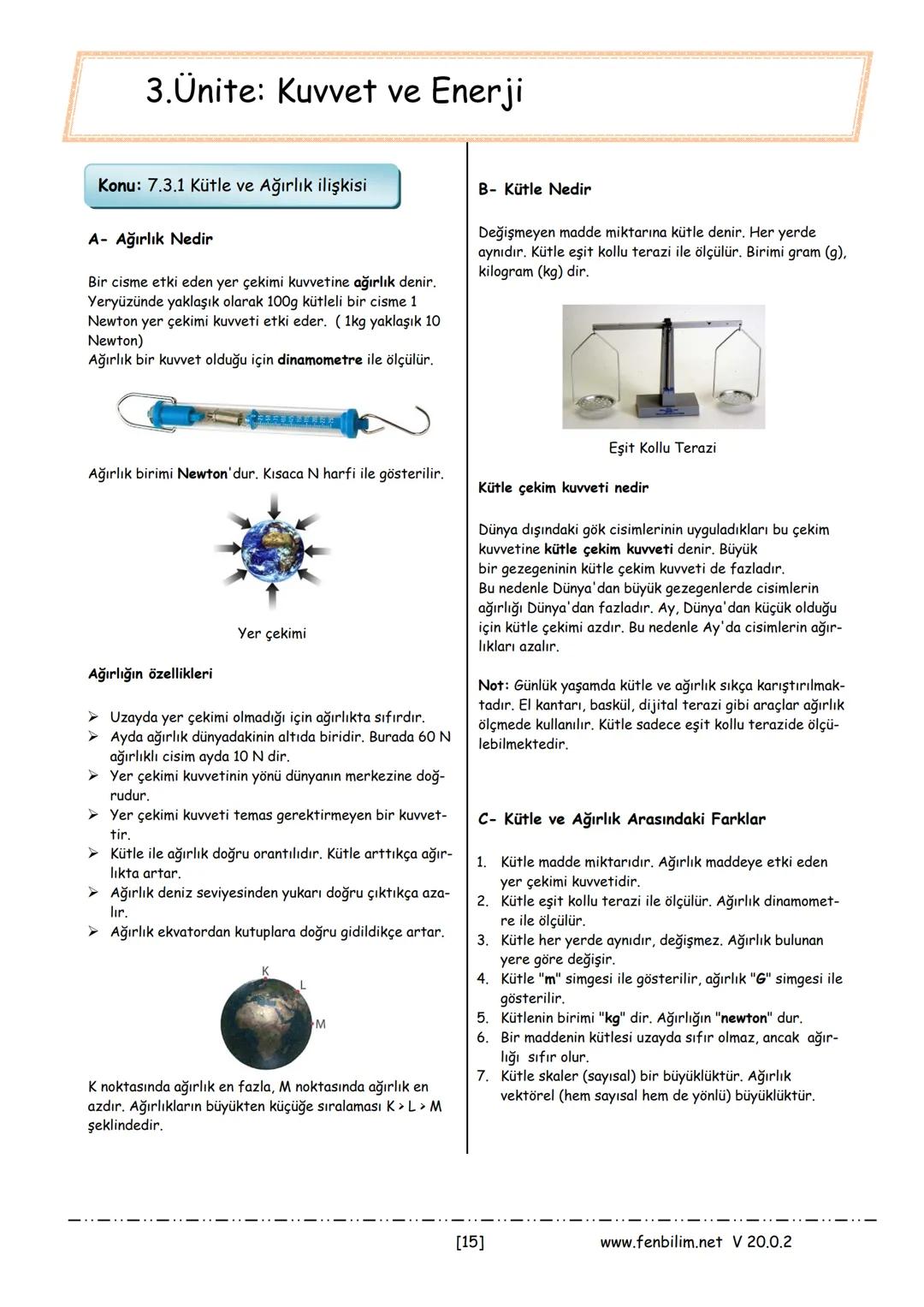 # 7.Sınıf Fen Bilimleri
# Ders Notları
Barış ZEREN
Fen Bilimleri Öğretmeni
www.fenbilim.net V 20.0.2 # 1.Ünite: Güneş Sistemi ve Ötesi