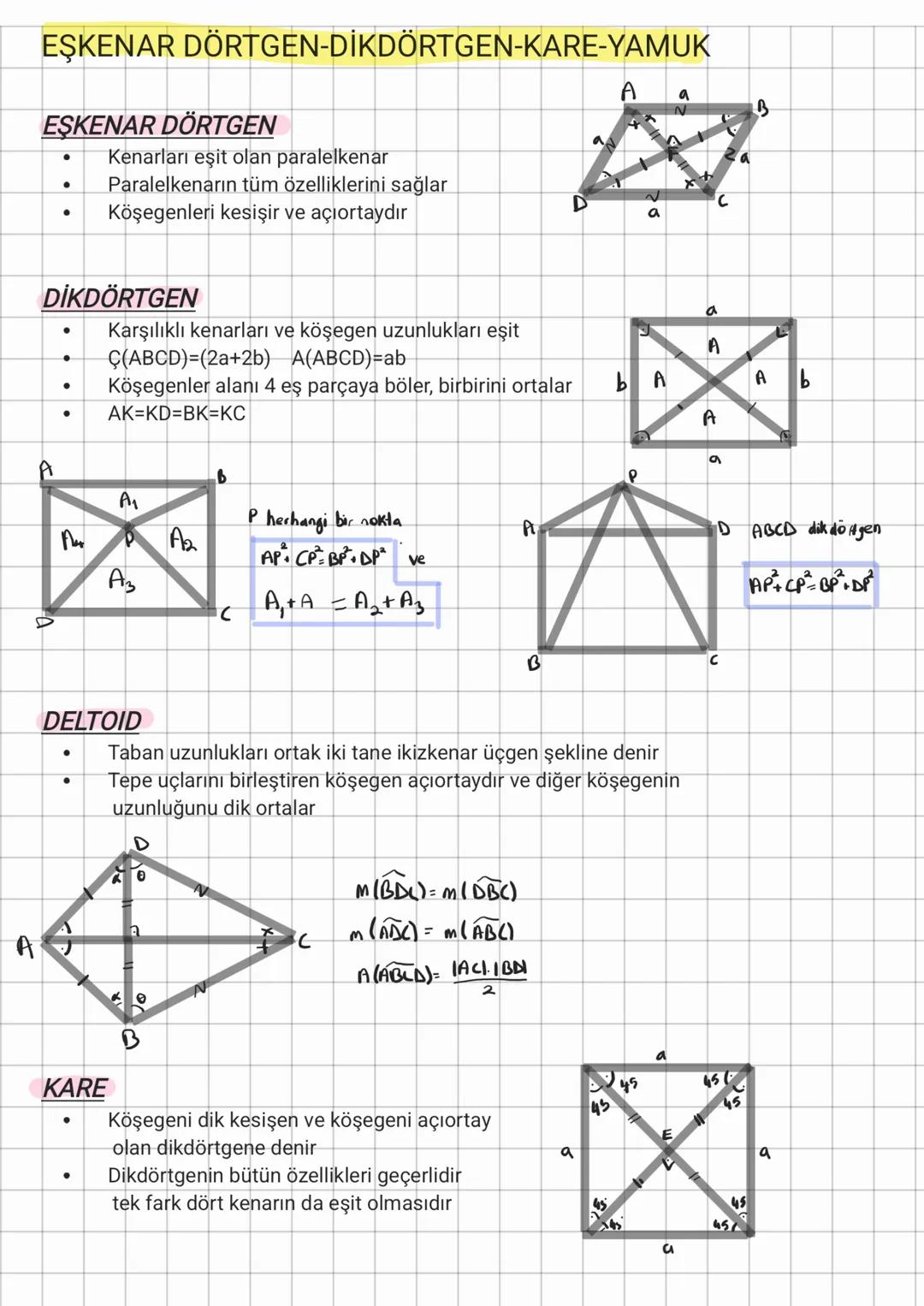 # DÖRTGEN ÇOKGEN PARALELKENAR
* Hem iç hem dış açıları toplamı 360(Dörtyenler)
A
C
AE ve BE açıortay
a=$a=m(C)+m(D)$
B
2
Çokgenler