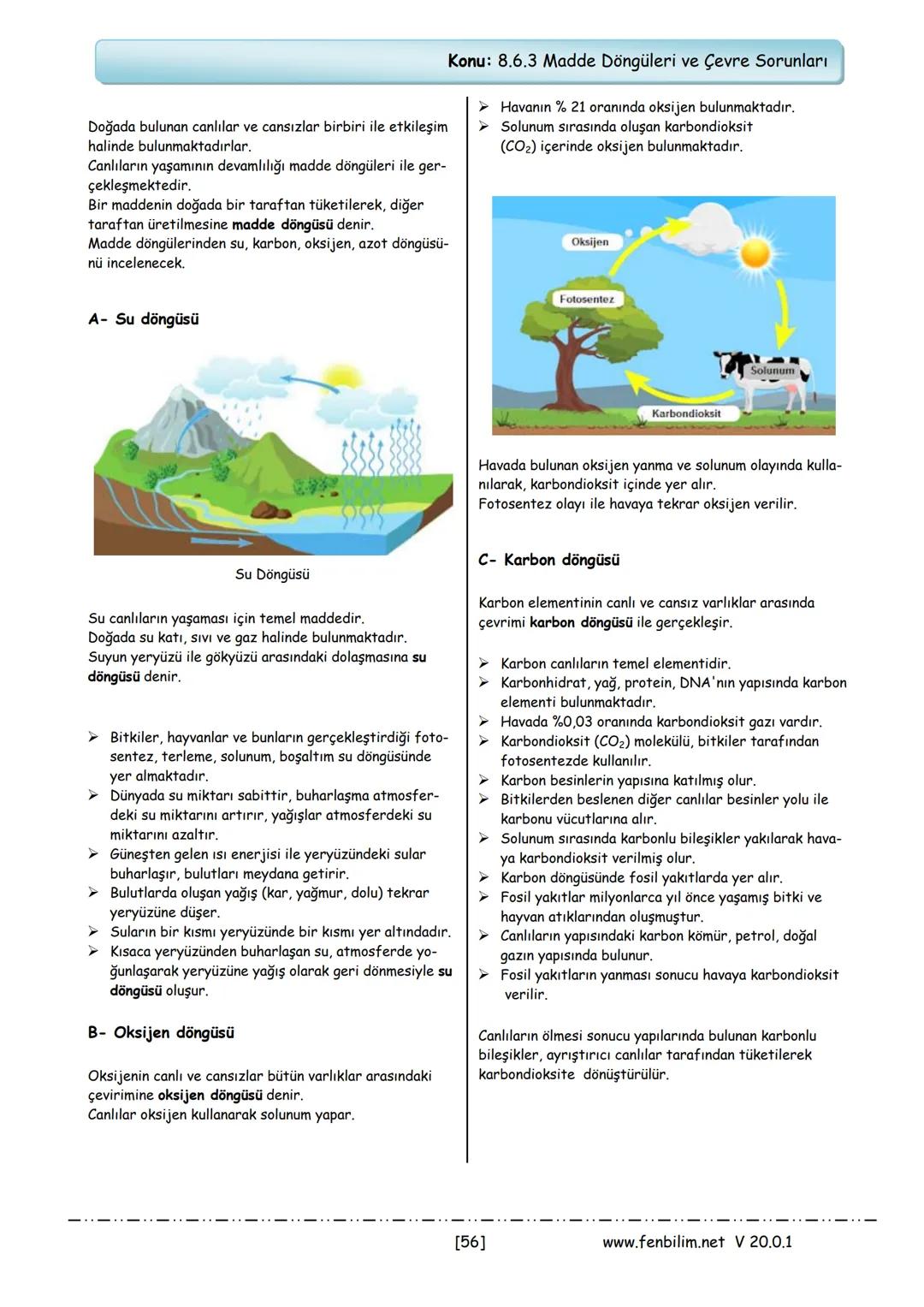 # 8.Sınıf Fen Bilimleri
# Ders Notları
Barış ZEREN
Fen Bilimleri Öğretmeni
www.fenbilim.net V 20.0.1 1.Ünite: Mevsimler ve İklim
Konu: 8.1