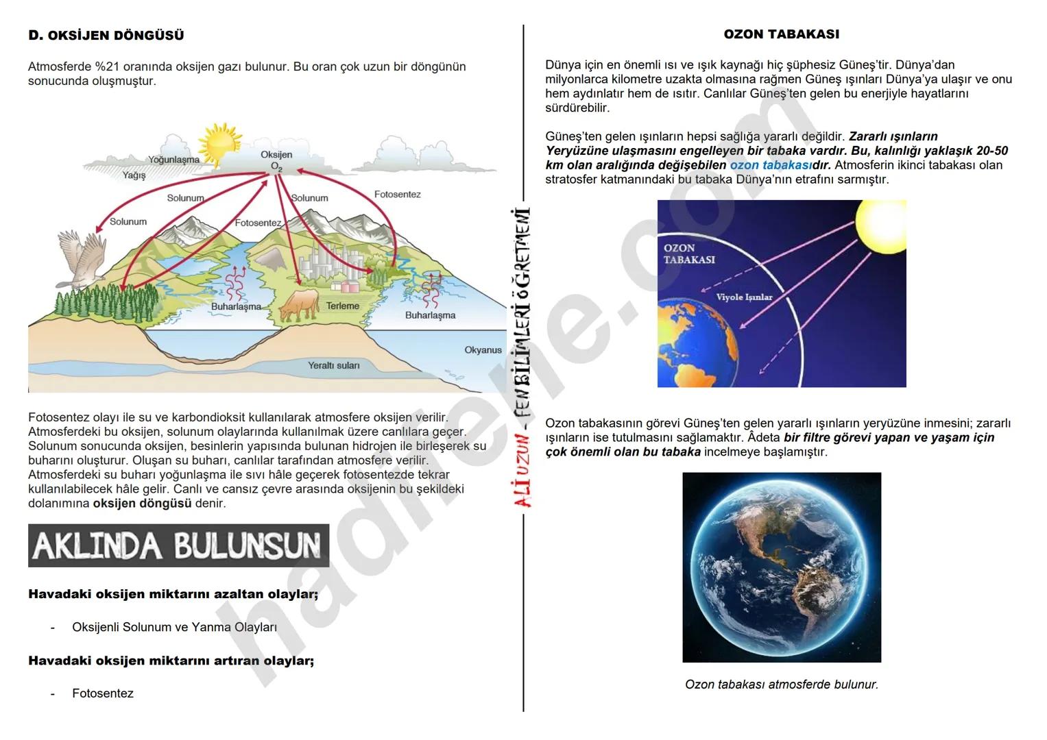 8.SINIF 6.ÜNİTE
ENERJİ DÖNÜŞÜMLERİ
A. SU DÖNGÜSÜ
MADDE DÖNGÜLERİ
Suyun devamlı olarak dünya yüzeyi ile hava arasında sıvı halden gaz hale ve