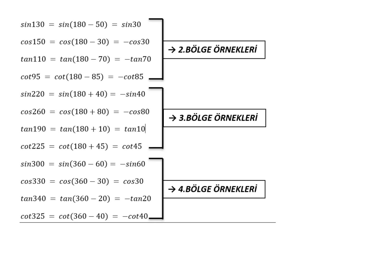 A
sin $\alpha$=\frac{KARSI}{HiPOTEN\overline{U}S}
tan $\alpha$=\frac{sin $\alpha$}{cos $\alpha$}
cos $\alpha$=\frac{KOMSU}{HiPOTEN\dot{U}S}