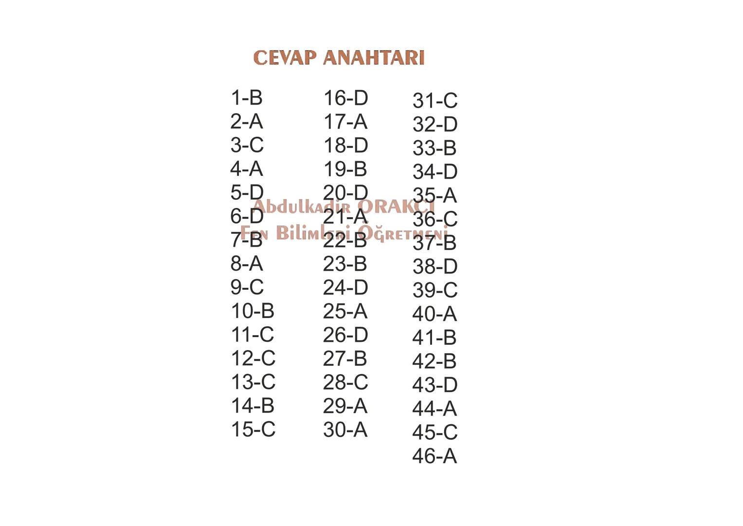 8.
SINIF
KAVRAM BİLGİSİ ÖLÇME TESTİ
1.
ÜNİTE
1. Dünya'nın kutuplardan basık, ekvatordan şişkin
şekline ne ad verilir?
A) Yörünge
B) Geoid
C)