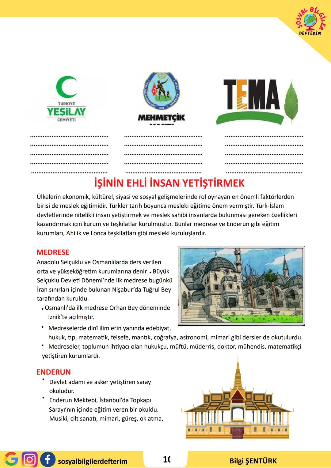 # 7.SINIF 5.ÜNİTE
## SOSYAL BİLGİLER
## DERS NOTU
### SOSYAL BİLGİLER
### DEFTTERİM
### BİLGİ ŞENTÜRK # ÜRETİM VE YÖNETİMİN TEMELİ TOPRAK