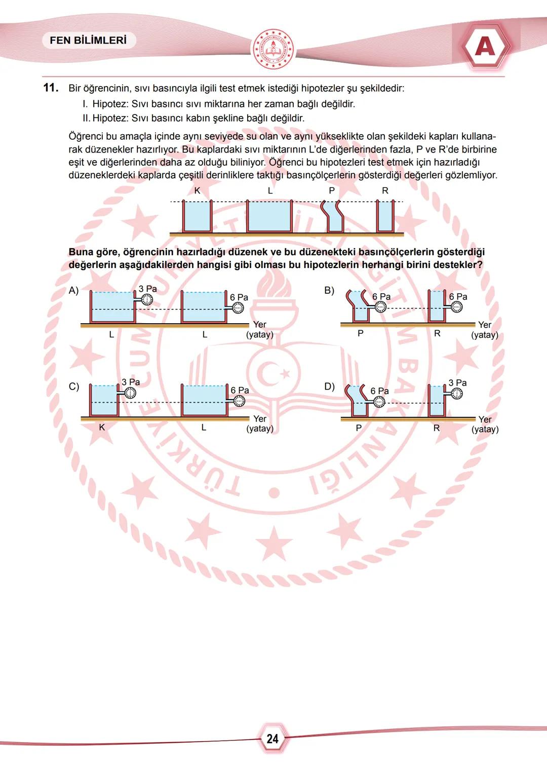2024 SAYISAL BÖLÜM
**
T.C.
MİLLÎ EĞİTİM BAKANLIĞI
ÖLÇME, DEĞERLENDİRME VE SINAV HİZMETLERİ GENEL MÜDÜRLÜĞÜ
SINAVLA ÖĞRENCİ ALACAK ORTAÖĞRETİ