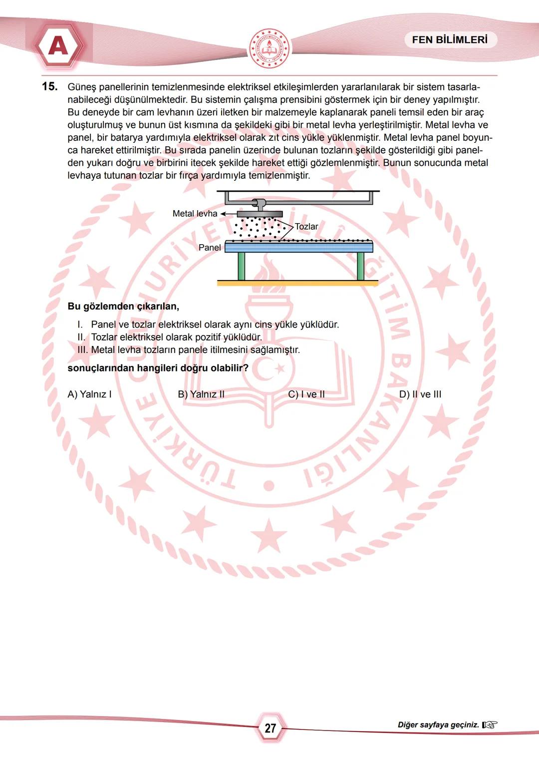 2024 SAYISAL BÖLÜM
**
T.C.
MİLLÎ EĞİTİM BAKANLIĞI
ÖLÇME, DEĞERLENDİRME VE SINAV HİZMETLERİ GENEL MÜDÜRLÜĞÜ
SINAVLA ÖĞRENCİ ALACAK ORTAÖĞRETİ