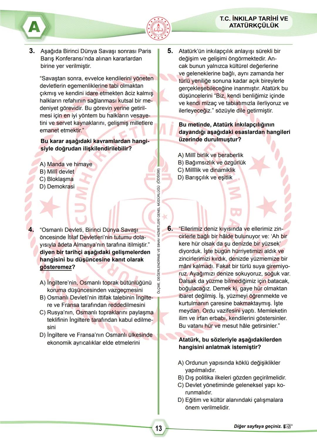 2024 SÖZEL BÖLÜM
**
T.C.
MİLLÎ EĞİTİM BAKANLIĞI
ÖLÇME, DEĞERLENDİRME VE SINAV HİZMETLERİ GENEL MÜDÜRLÜĞÜ
SINAVLA ÖĞRENCİ ALACAK ORTAÖĞRETİM