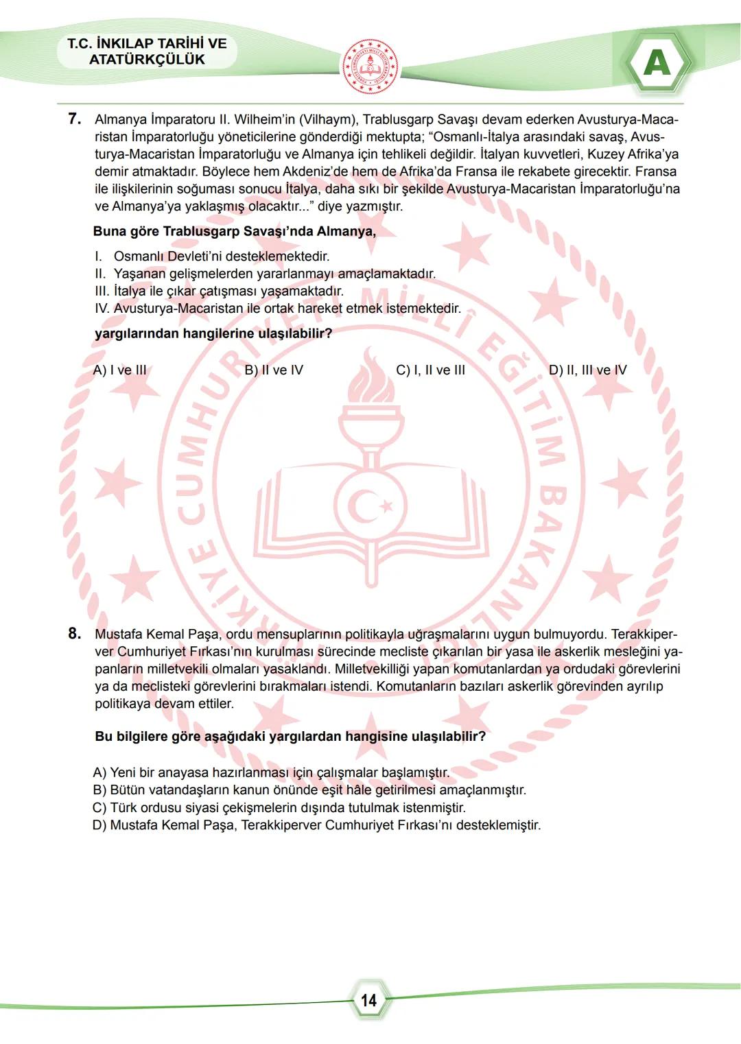 2024 SÖZEL BÖLÜM
**
T.C.
MİLLÎ EĞİTİM BAKANLIĞI
ÖLÇME, DEĞERLENDİRME VE SINAV HİZMETLERİ GENEL MÜDÜRLÜĞÜ
SINAVLA ÖĞRENCİ ALACAK ORTAÖĞRETİM