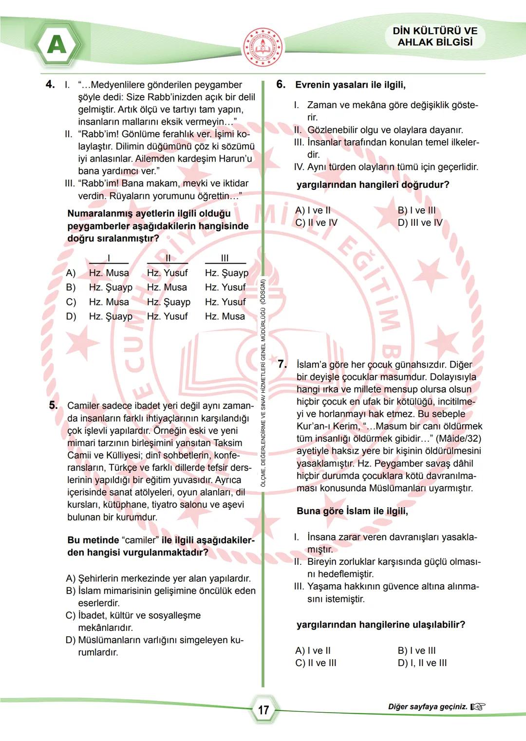 2024 SÖZEL BÖLÜM
**
T.C.
MİLLÎ EĞİTİM BAKANLIĞI
ÖLÇME, DEĞERLENDİRME VE SINAV HİZMETLERİ GENEL MÜDÜRLÜĞÜ
SINAVLA ÖĞRENCİ ALACAK ORTAÖĞRETİM