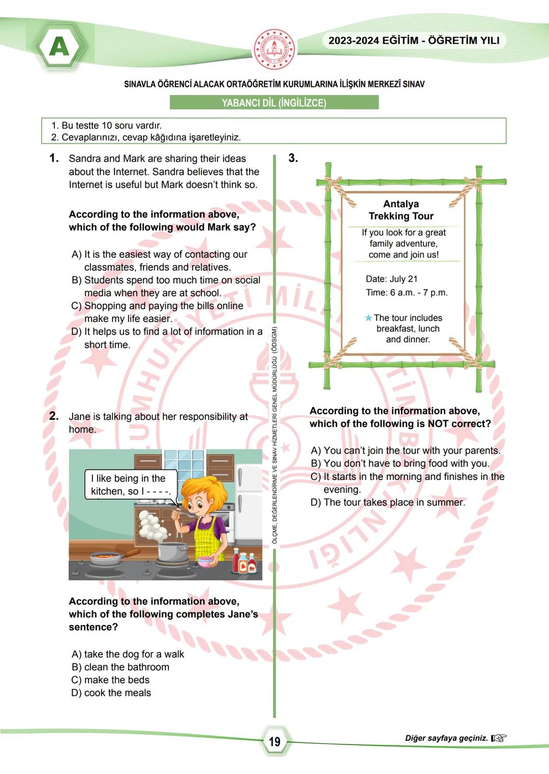2024 SÖZEL BÖLÜM
**
T.C.
MİLLÎ EĞİTİM BAKANLIĞI
ÖLÇME, DEĞERLENDİRME VE SINAV HİZMETLERİ GENEL MÜDÜRLÜĞÜ
SINAVLA ÖĞRENCİ ALACAK ORTAÖĞRETİM