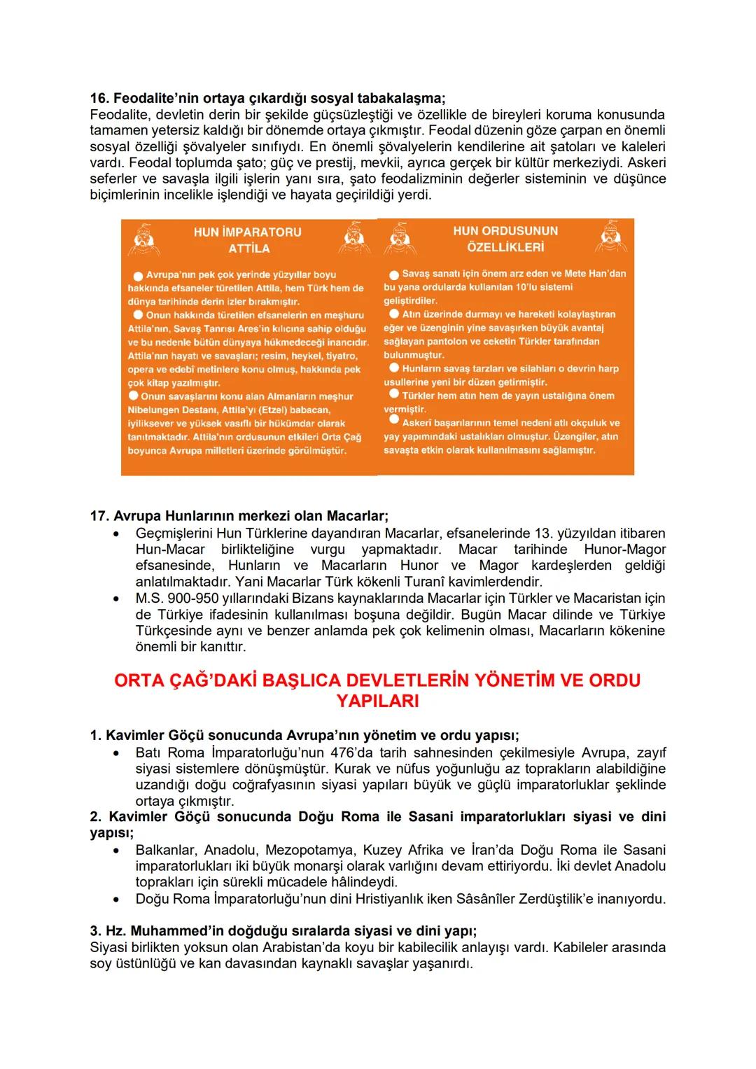 3. ÜNİTE
ORTA ÇAĞ MEDENİYETLERİ
ORTA ÇAĞ'DA YAŞANAN KİTLESEL GÖÇLER
1. Kavimler Göçü:
Orta Asya'daki siyasi hâkimiyetlerini kaybeden Hun boy