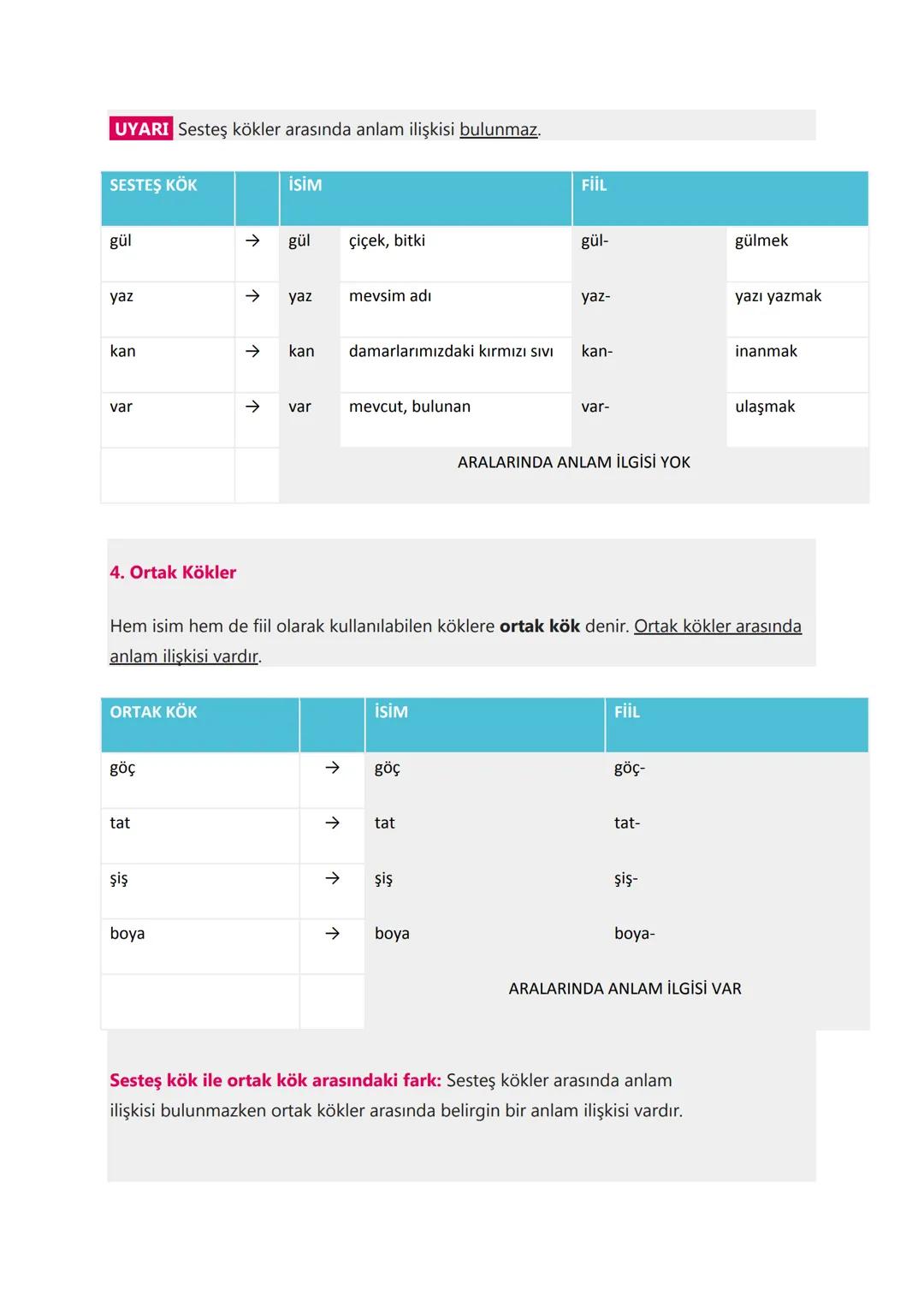 # TÜRKÇE KONU ANLATIMLARI
# SÖZCÜKTE ANLAM :
1. Gerçek (Temel) Anlam
Gerçek anlam, bir kelimenin aklımıza ilk gelen anlamıdır. Kelimeleri