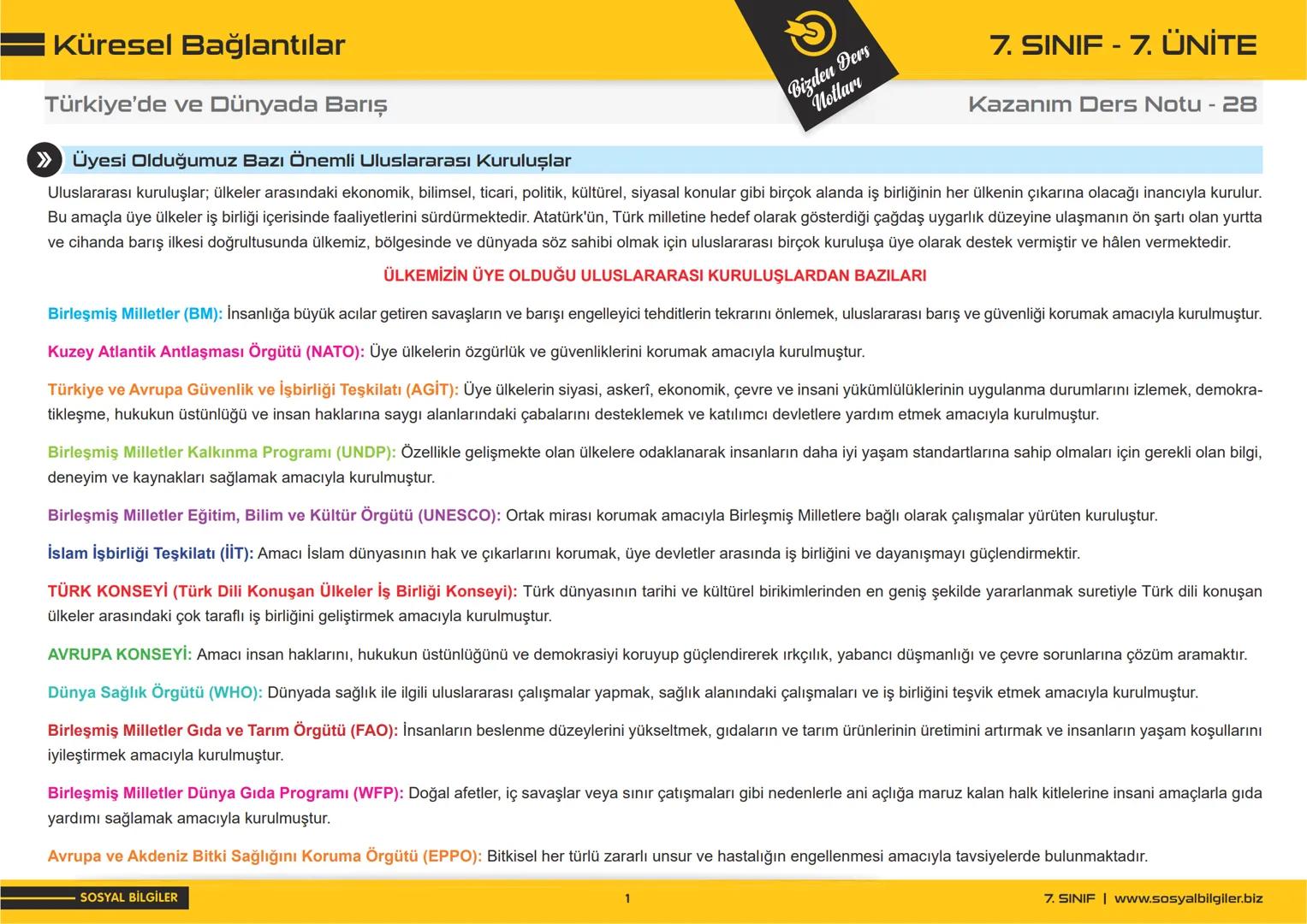 7.SINIF
1, 2, 3, 4, 5 ve
6.ÜNİTE
DERS NOTLARI
sosyalbilgiler.biz
Şeyhmus Yüce 7.SINIF
I.ÜNITE
DERS NOTLARI
sosyalbilgiler .biz
Şeyhmus