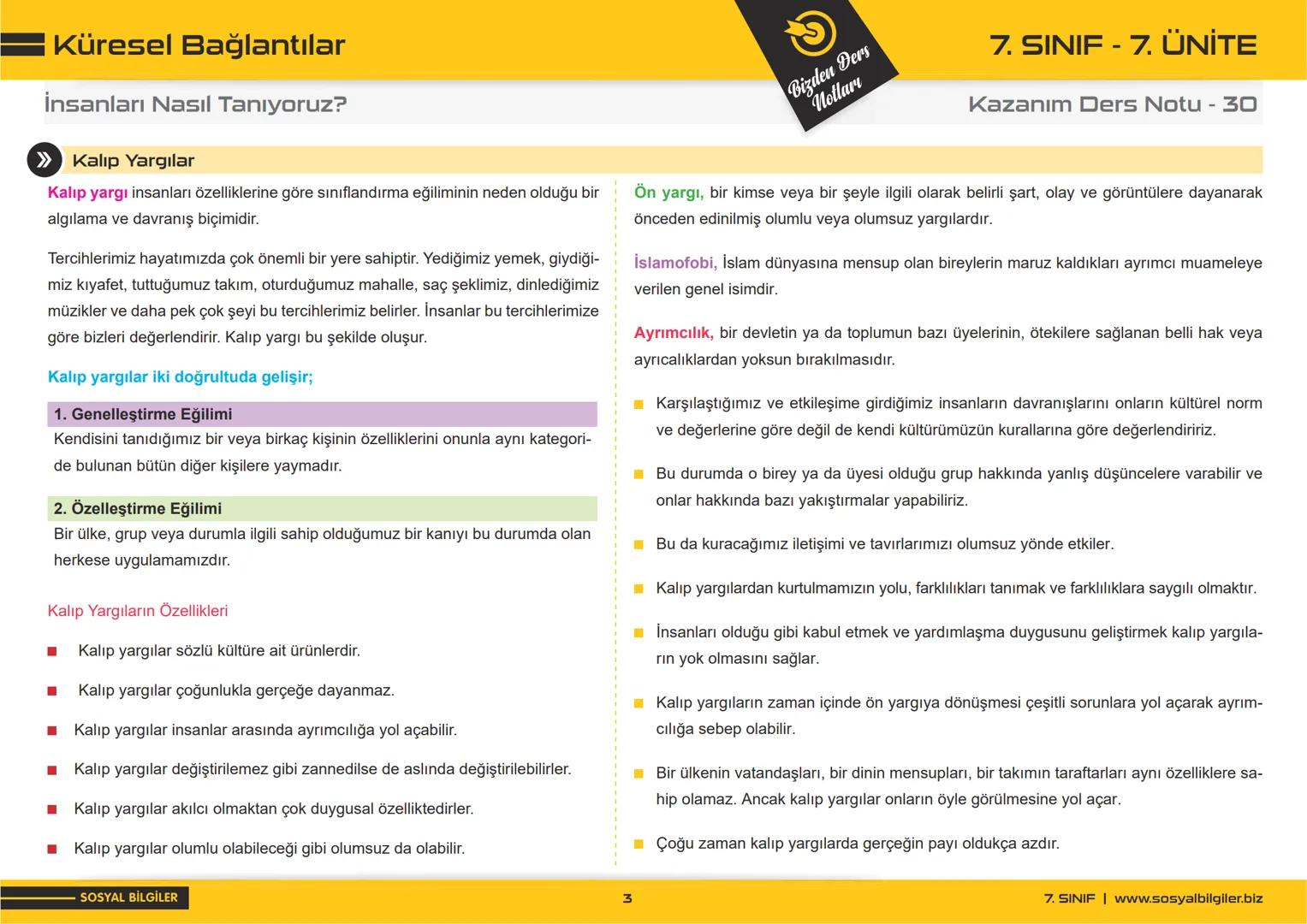 7.SINIF
1, 2, 3, 4, 5 ve
6.ÜNİTE
DERS NOTLARI
sosyalbilgiler.biz
Şeyhmus Yüce 7.SINIF
I.ÜNITE
DERS NOTLARI
sosyalbilgiler .biz
Şeyhmus