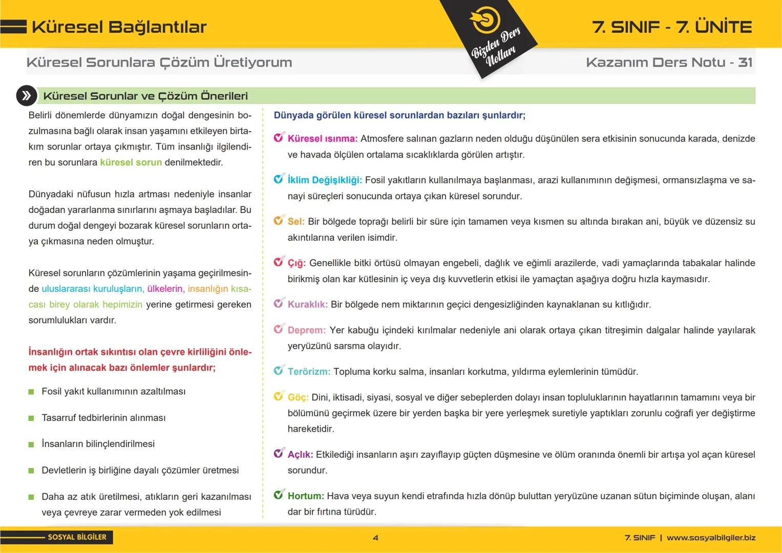 7.SINIF
1, 2, 3, 4, 5 ve
6.ÜNİTE
DERS NOTLARI
sosyalbilgiler.biz
Şeyhmus Yüce 7.SINIF
I.ÜNITE
DERS NOTLARI
sosyalbilgiler .biz
Şeyhmus