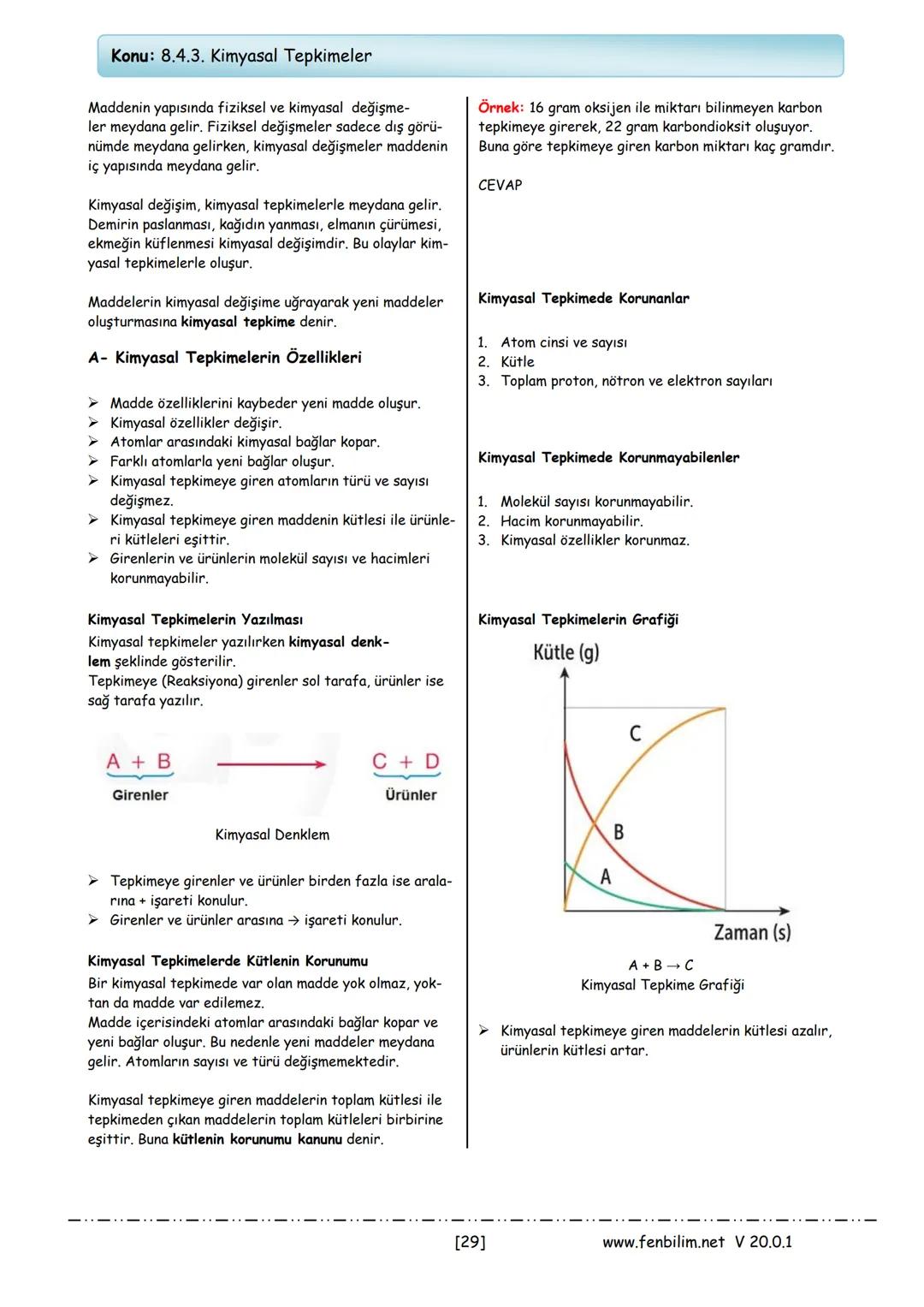 # 8.Sınıf Fen Bilimleri
# Ders Notları
Barış ZEREN
Fen Bilimleri Öğretmeni
www.fenbilim.net V 20.0.1 --- OCR Start ---
Konu: 8.1.1 Mevsiml