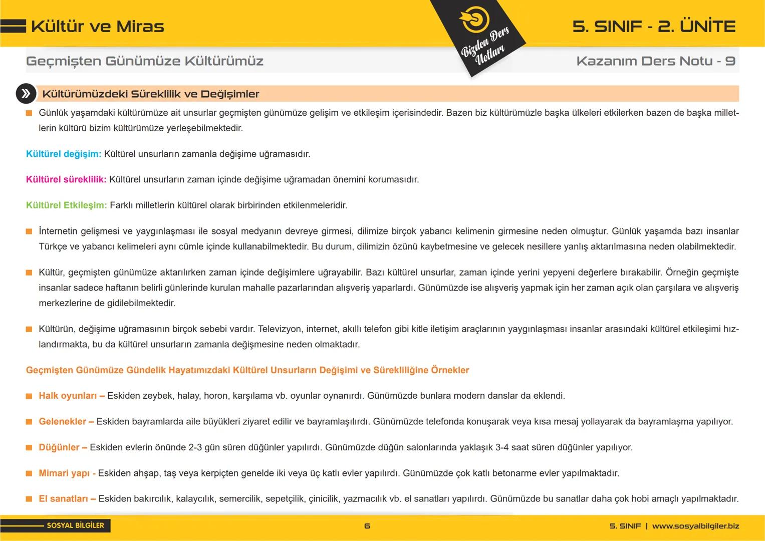 5.SINIF
1, 2, 3, 4, 5 ve
6.ÜNİTE
DERS NOTLARI
sosyalbilgiler.biz
Şeyhmus Yüce # 5.SINIF
# I.ÜNİTE
# DERS NOTLARI
sosyalbilgiler .biz