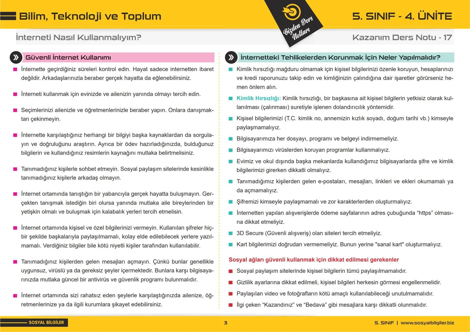 5.SINIF
1, 2, 3, 4, 5 ve
6.ÜNİTE
DERS NOTLARI
sosyalbilgiler.biz
Şeyhmus Yüce # 5.SINIF
# I.ÜNİTE
# DERS NOTLARI
sosyalbilgiler .biz