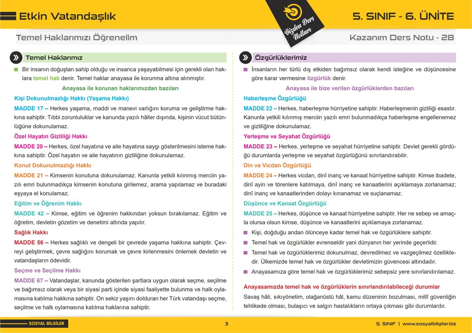 5.SINIF
1, 2, 3, 4, 5 ve
6.ÜNİTE
DERS NOTLARI
sosyalbilgiler.biz
Şeyhmus Yüce # 5.SINIF
# I.ÜNİTE
# DERS NOTLARI
sosyalbilgiler .biz