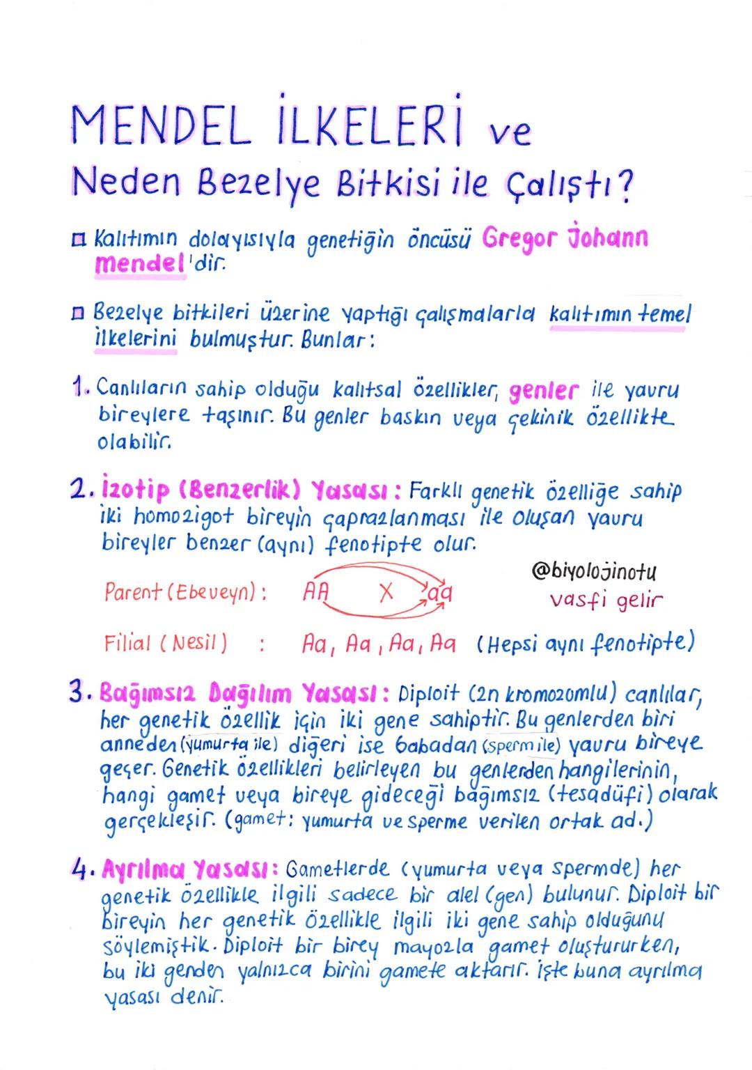 --- OCR Start ---
vasfi gelir
KALITIMLA İLGİLİ @balintu
KAVRAMLAR
1. Kalıtım: Ata bireylerde bulunan özelliklerin yavru bireylere
aktarılmas