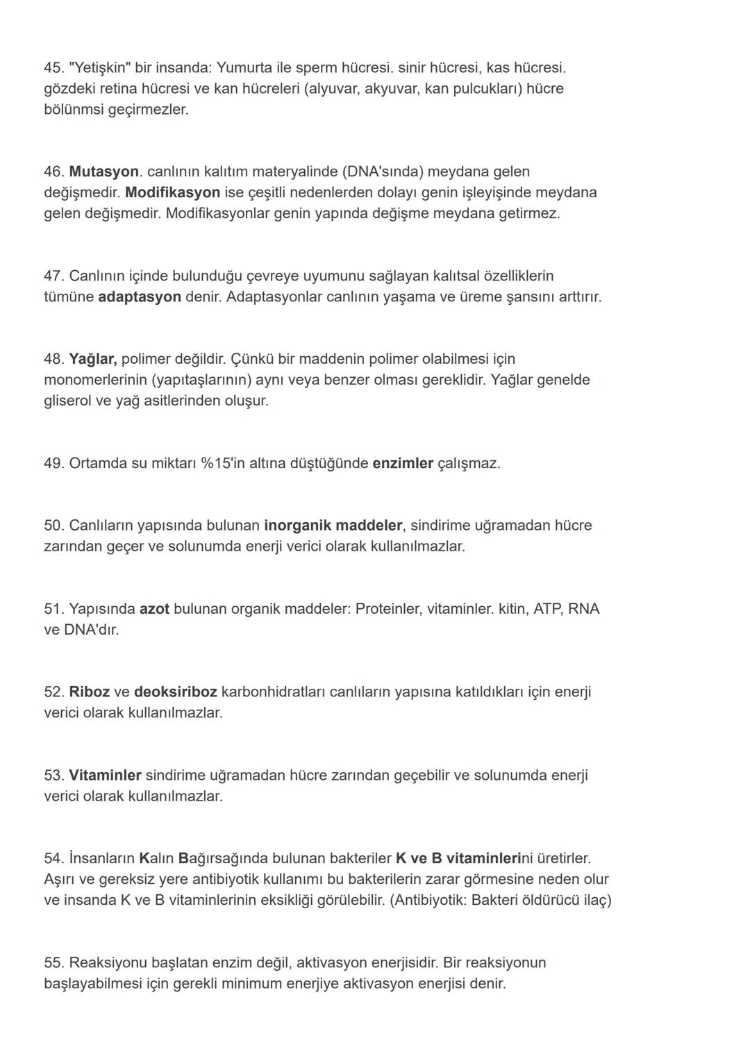 # Net Arttıran 100 YKS Biyoloji Notu - TYT AYT Biyoloji Kısa Bilgiler
TYT ve AYT odaklı 100 önemli Biyoloji notu Sizlerle...
1. Bilimsel b